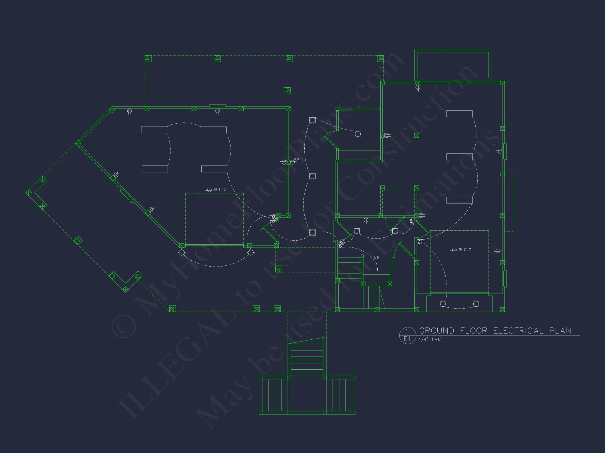 Enhanced Beach house Floor Plan with CAD & Blueprint Designs