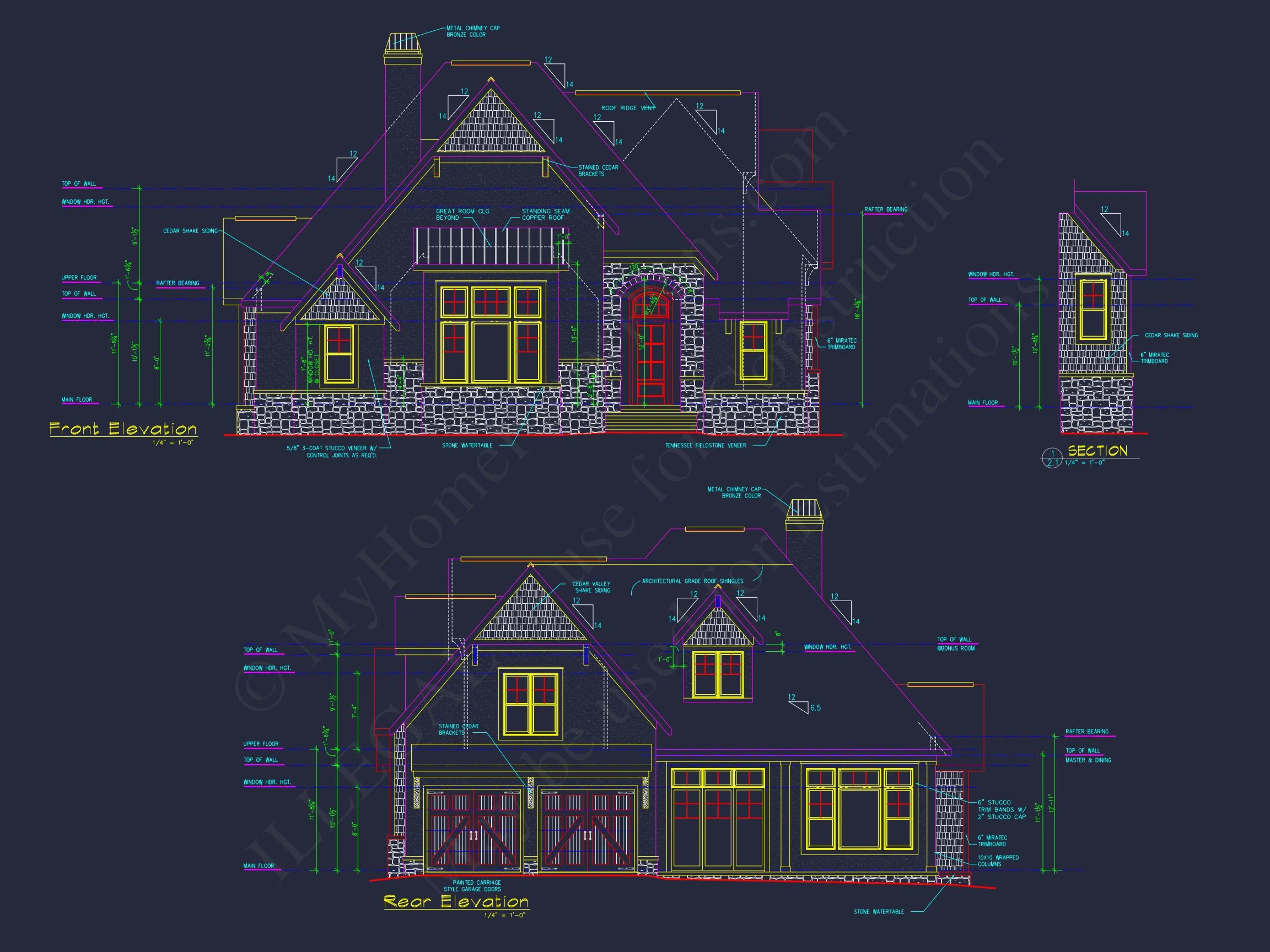 15-2074 HOUSE PLAN - Charming Craftsman House Plan with Rear Garage & CAD Designs 2 Charming Craftsman house Plan with Rear Garage & CAD Designs