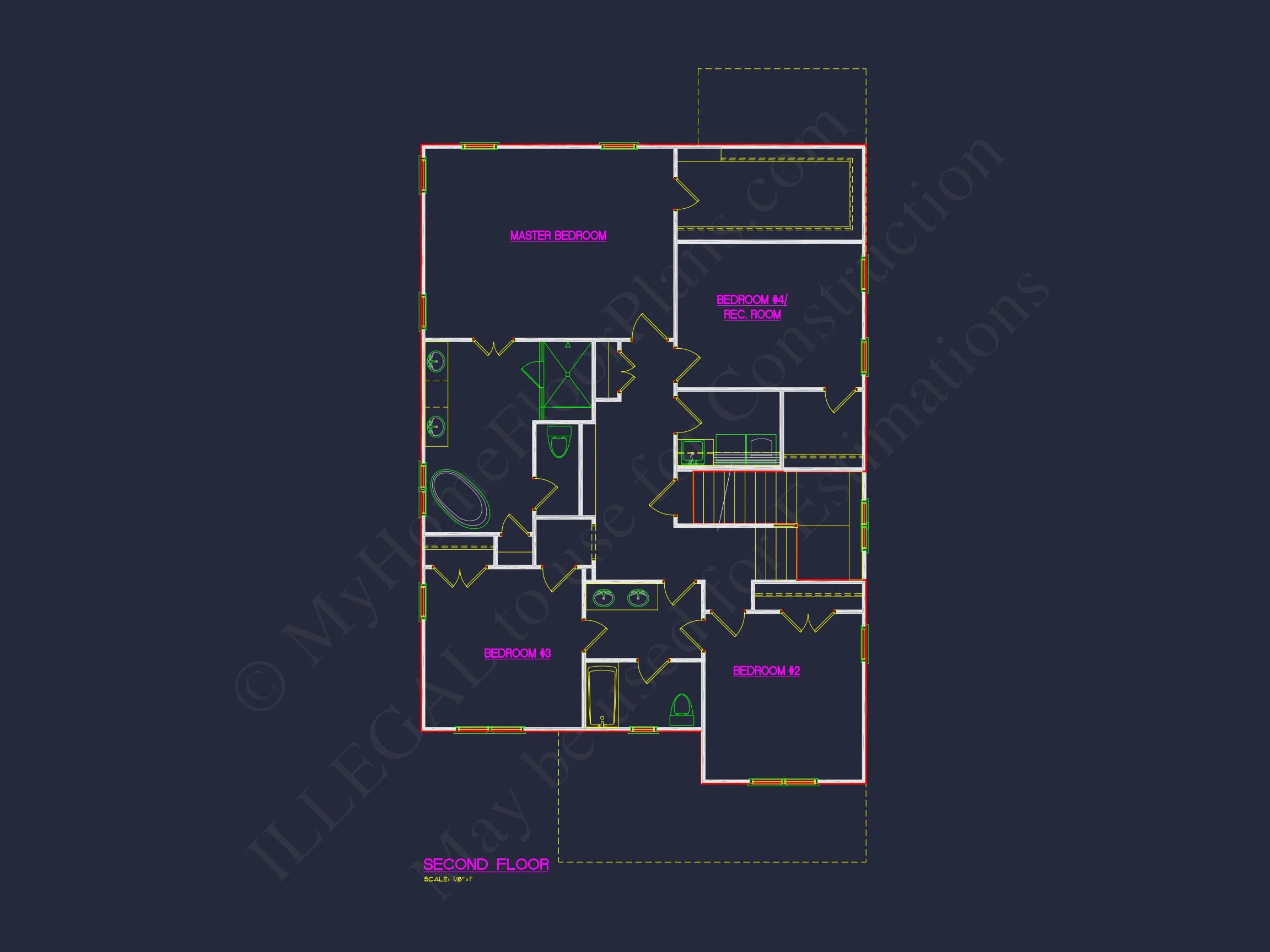 15-1926 HOUSE PLAN - Craftsman House Floor Plan: Architectural CAD Designs 14 Craftsman house Floor Plan: Architectural CAD Designs
