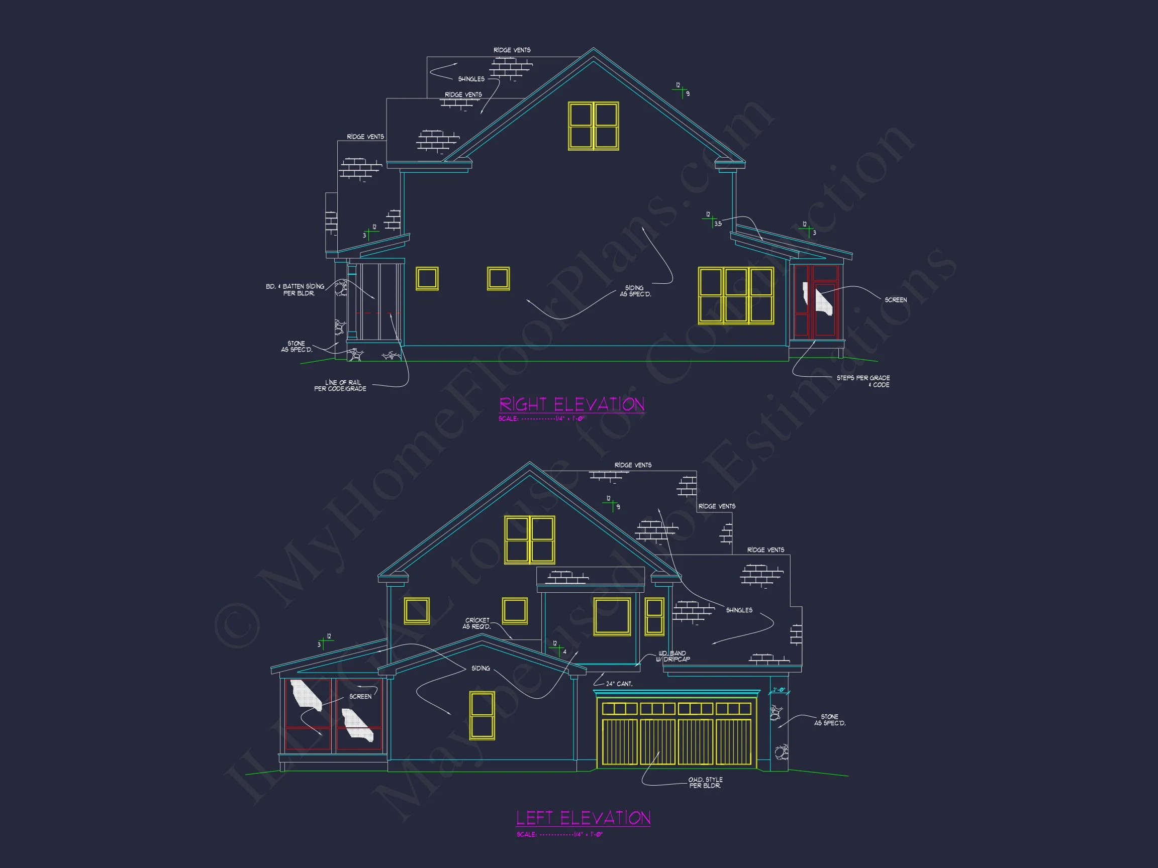 15-1920 HOUSE PLAN - Craftsman House Design with CAD Floor Plans and Blueprints 31 Craftsman house Design with CAD Floor Plans and Blueprints