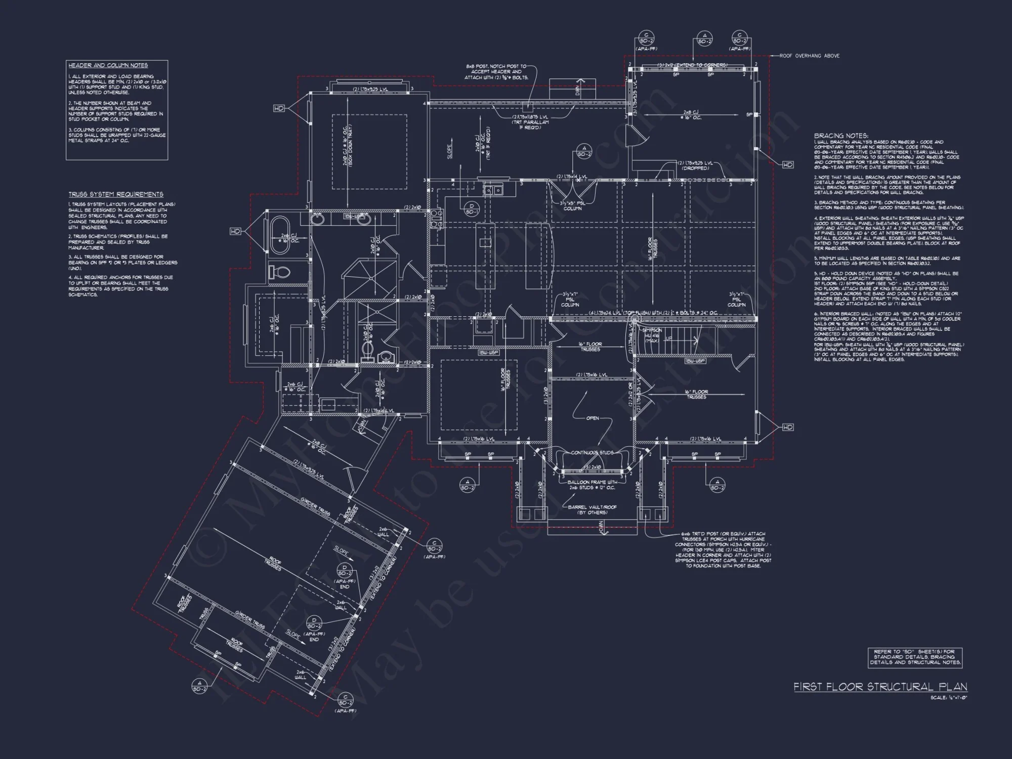 Detailed house Plan With Floor Plans, Blueprints & CAD Designs