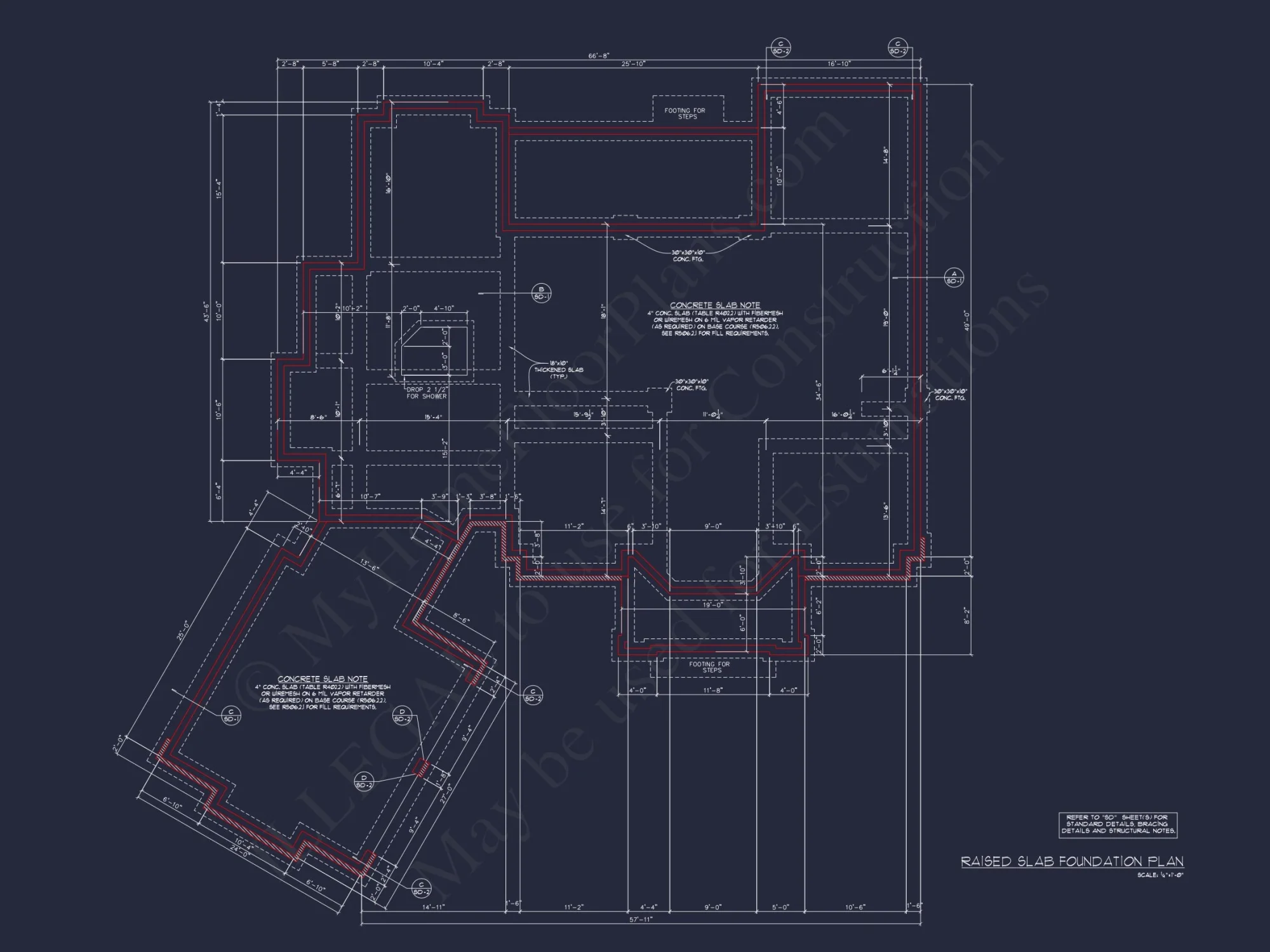 Detailed house Plan With Floor Plans, Blueprints & CAD Designs
