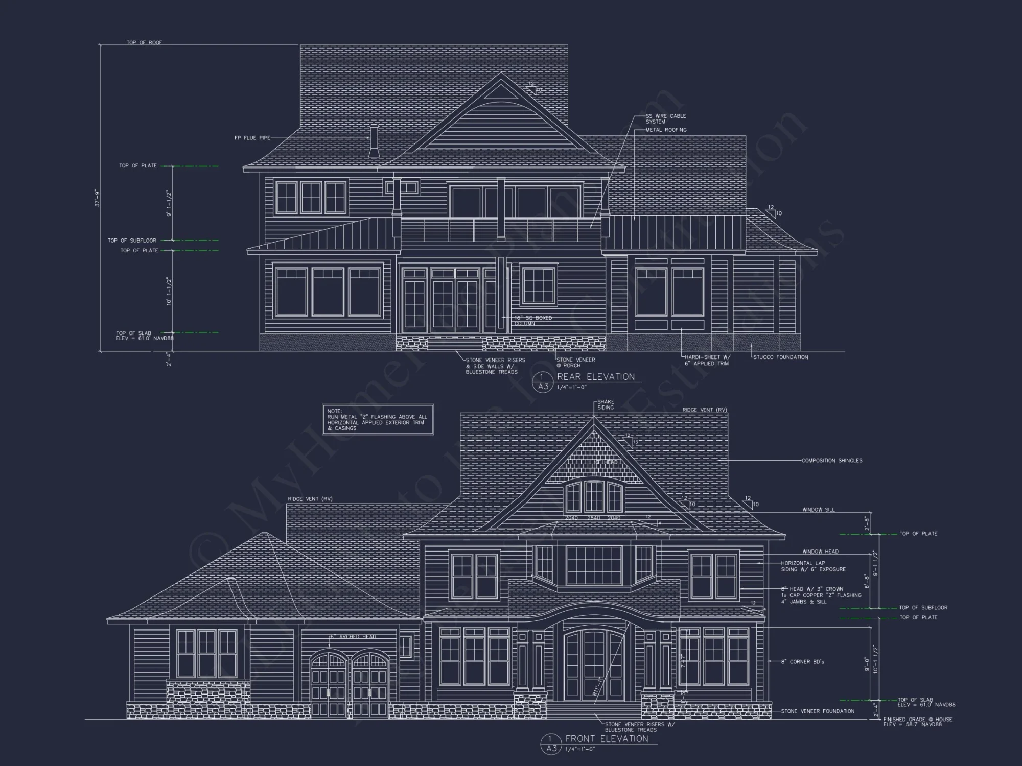 Detailed house Plan With Floor Plans, Blueprints & CAD Designs