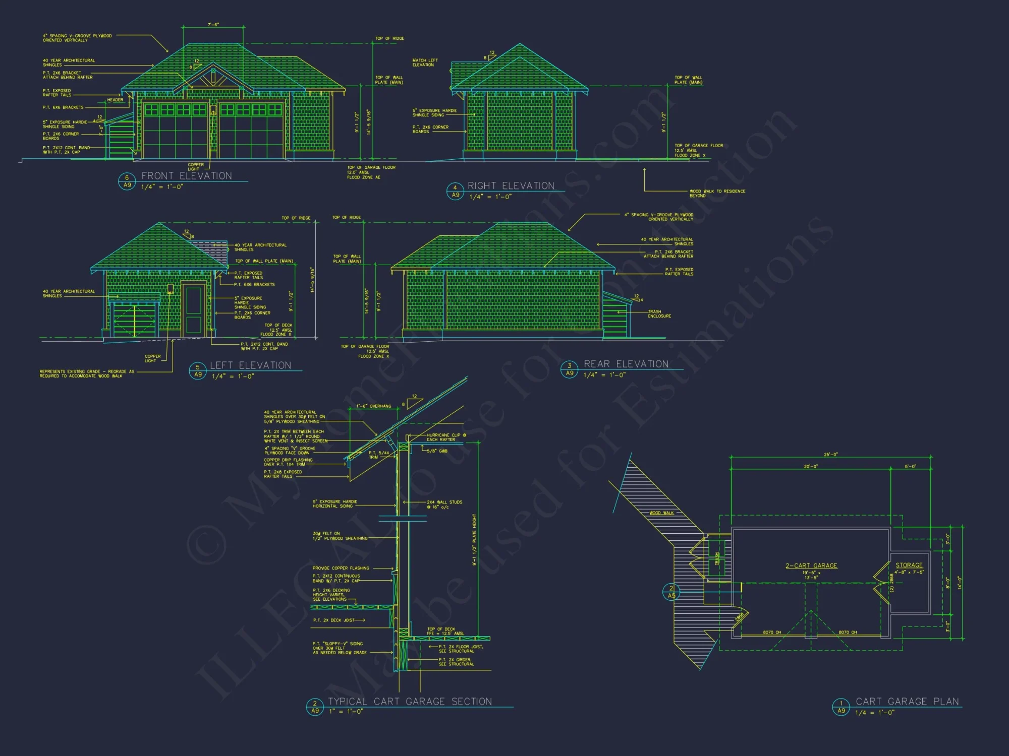 Charming Coastal house Plan with 2 Floors and CAD Designs