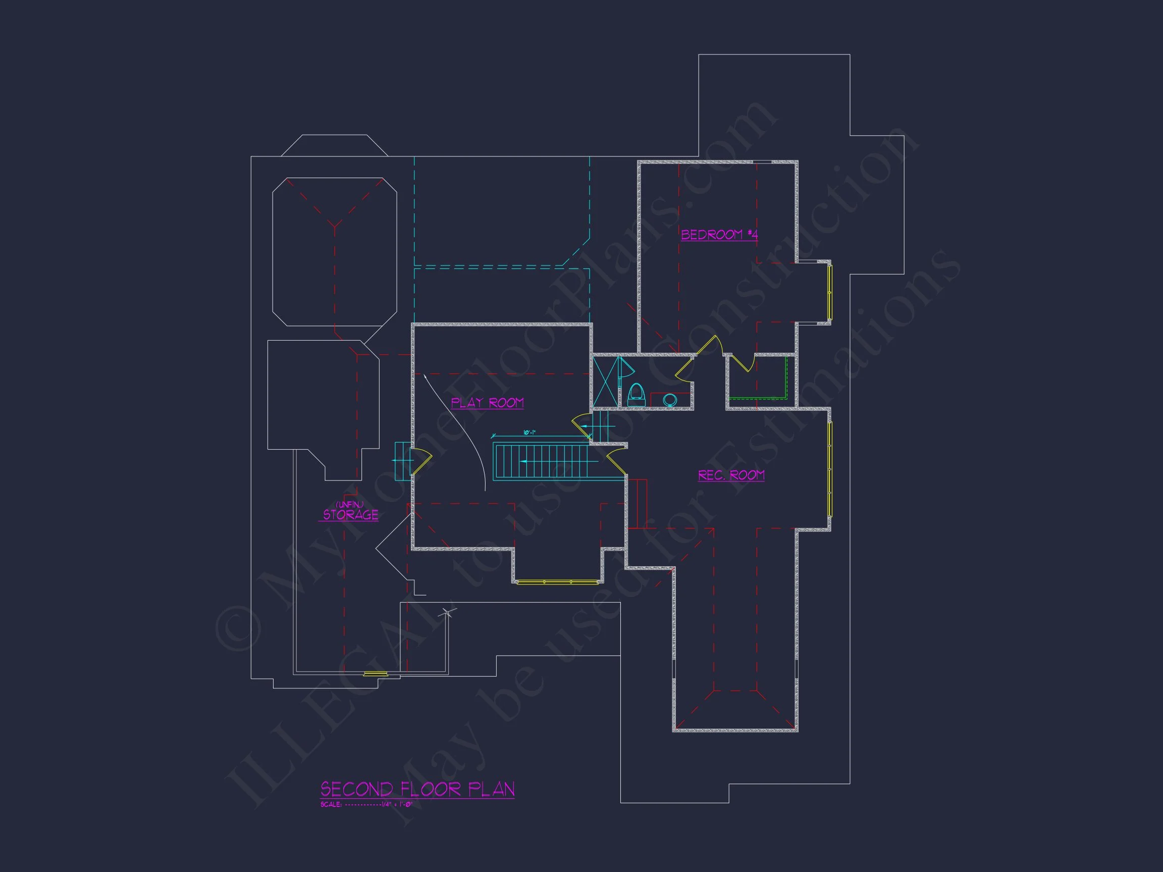 15-1777 HOUSE PLAN - Custom House Floor Plan: 2-Story, 4 Bedroom, CAD Designs 53 Custom house Floor Plan: 2-Story, 4 Bedroom, CAD Designs
