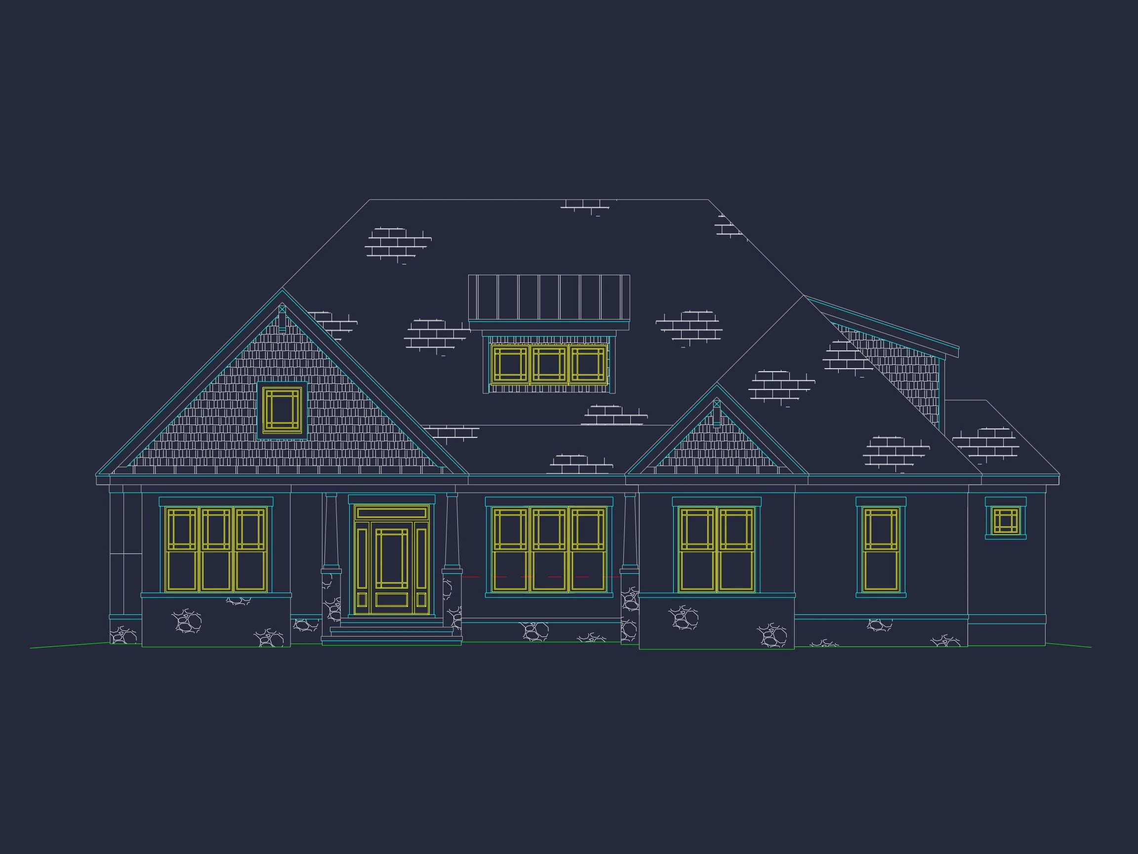15-1777 HOUSE PLAN - Custom House Floor Plan: 2-Story, 4 Bedroom, CAD Designs 49 Custom house Floor Plan: 2-Story, 4 Bedroom, CAD Designs