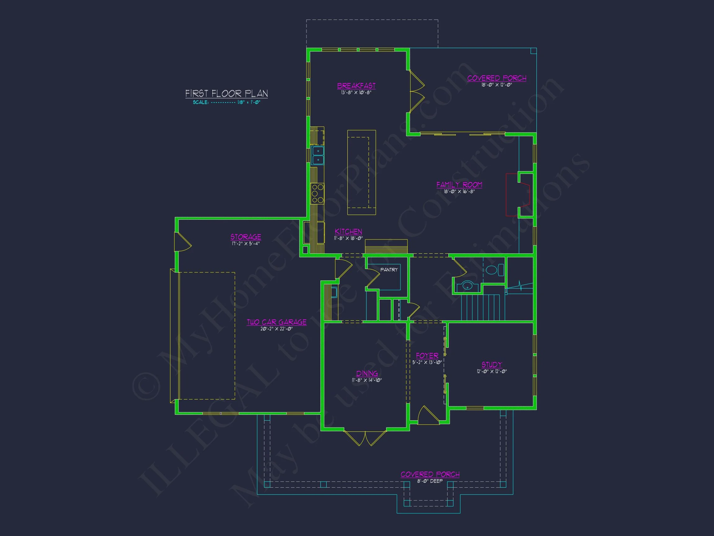 15-1603 HOUSE PLAN - Beautiful Two-Story House Plan with 3 Beds, Garage, and CAD Designs 8 Beautiful Two-Story house Plan with 3 Beds, Garage, and CAD Designs