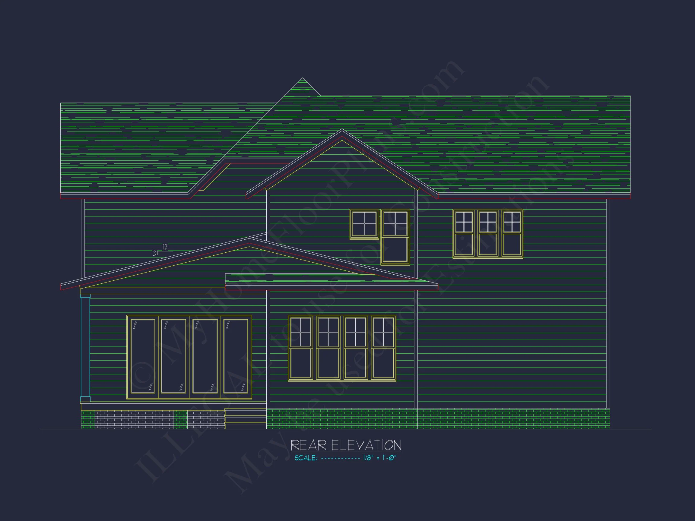 15-1603 HOUSE PLAN - Beautiful Two-Story House Plan with 3 Beds, Garage, and CAD Designs 6 Beautiful Two-Story house Plan with 3 Beds, Garage, and CAD Designs