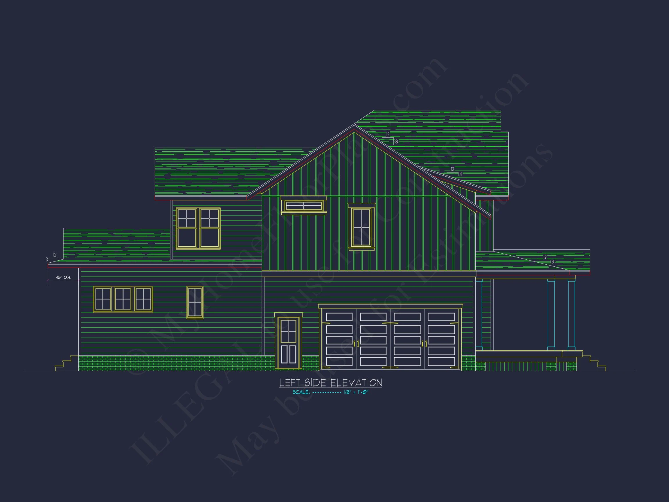 15-1603 HOUSE PLAN - Beautiful Two-Story House Plan with 3 Beds, Garage, and CAD Designs 4 Beautiful Two-Story house Plan with 3 Beds, Garage, and CAD Designs