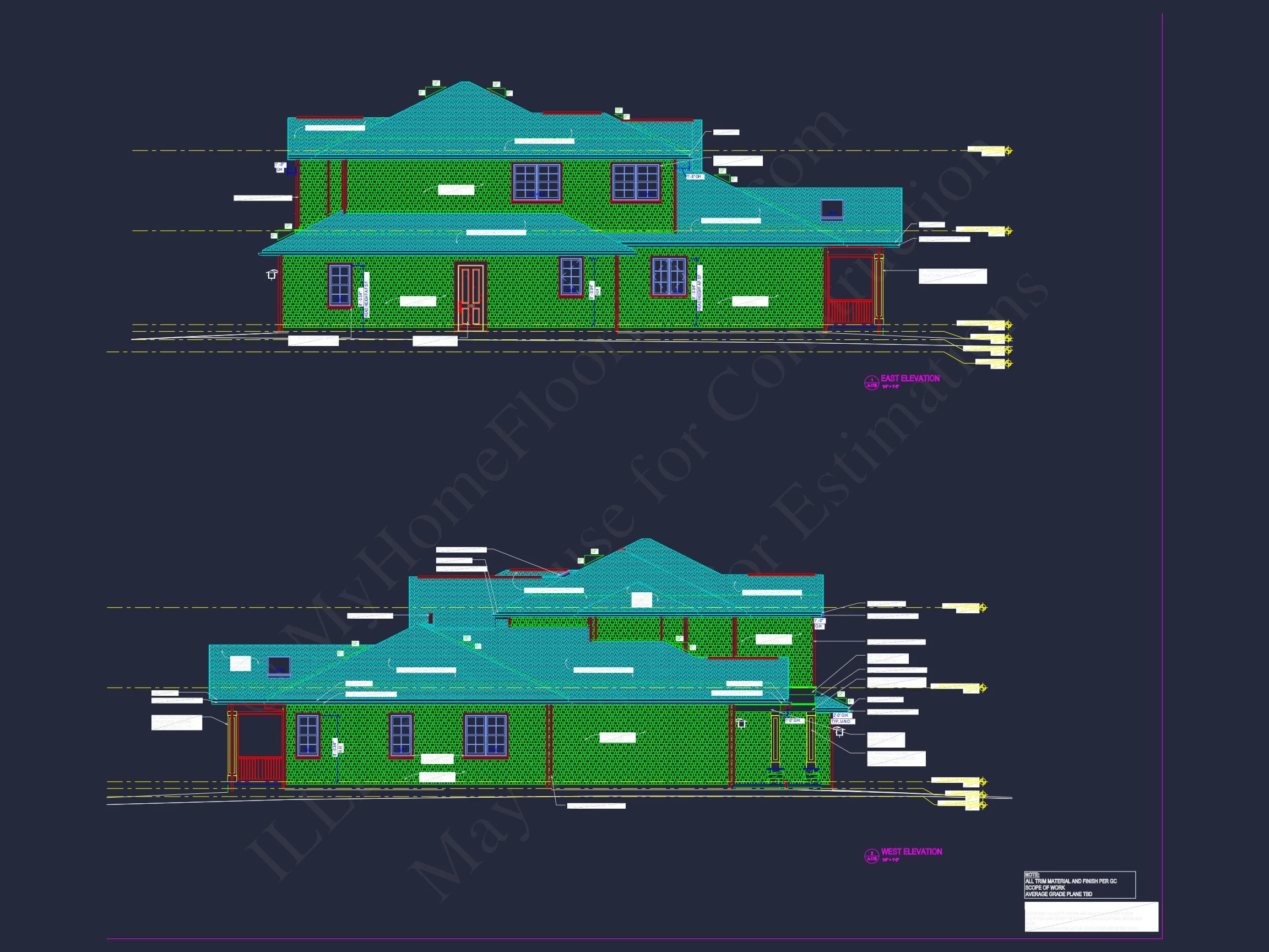 15-1427 HOUSE PLAN - New Architecture-CAD House Design with Floor Plan Features 5 New Architecture-CAD house Design with Floor Plan Features