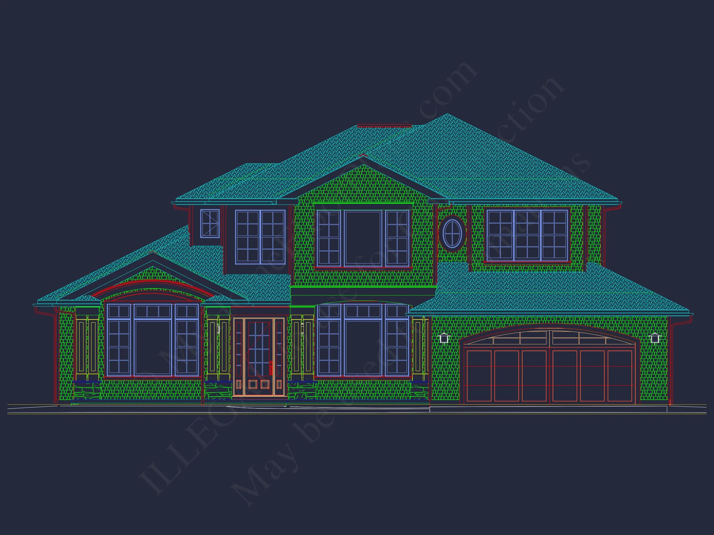 15-1427 HOUSE PLAN - New Architecture-CAD House Design with Floor Plan Features 4 New Architecture-CAD house Design with Floor Plan Features