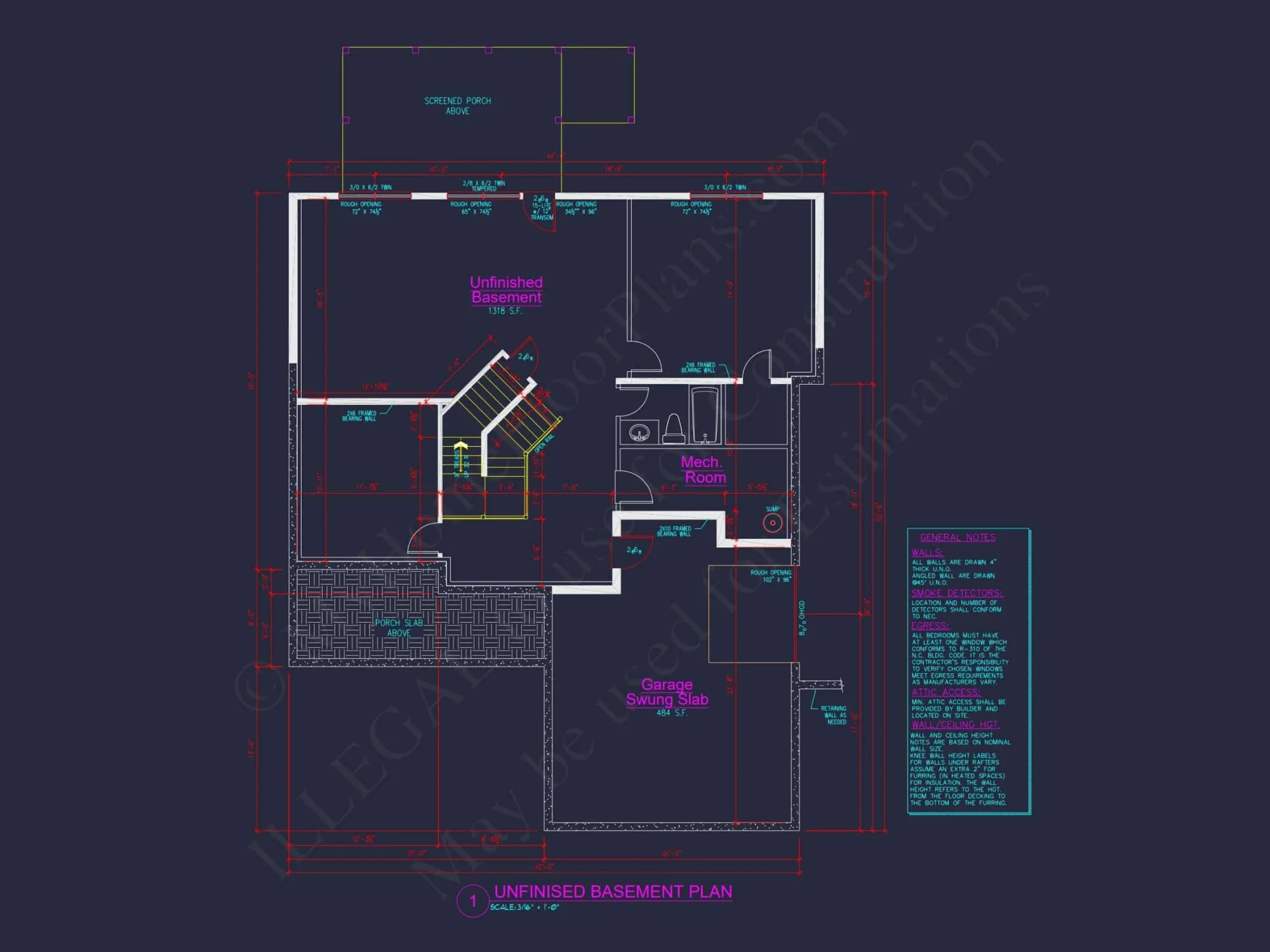 Beautiful 4-Bedroom house Plan with Open Floor Designs & CAD Blueprint