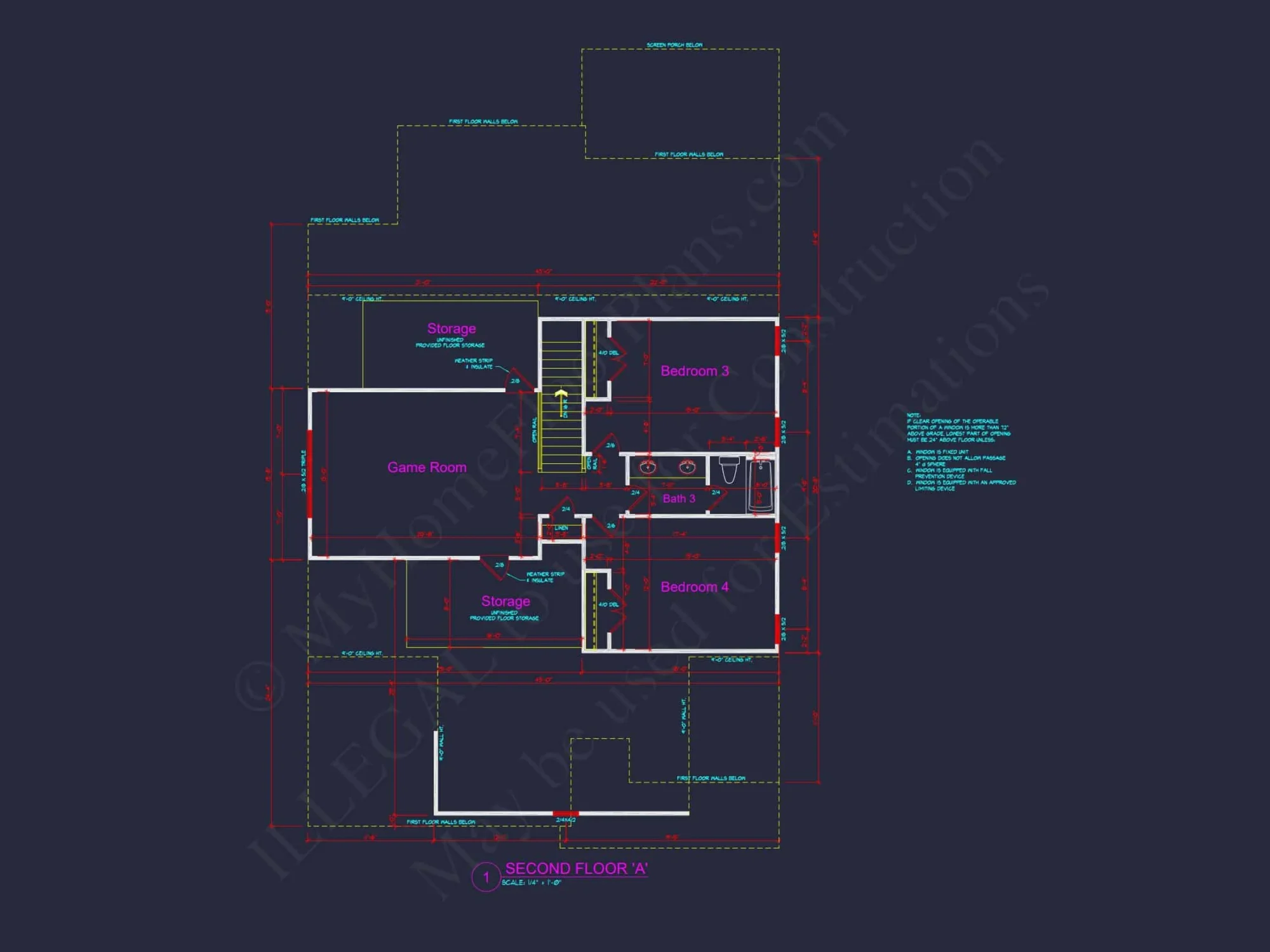 Craftsman house Plan: 2-Story Floor Plan with CAD Designs
