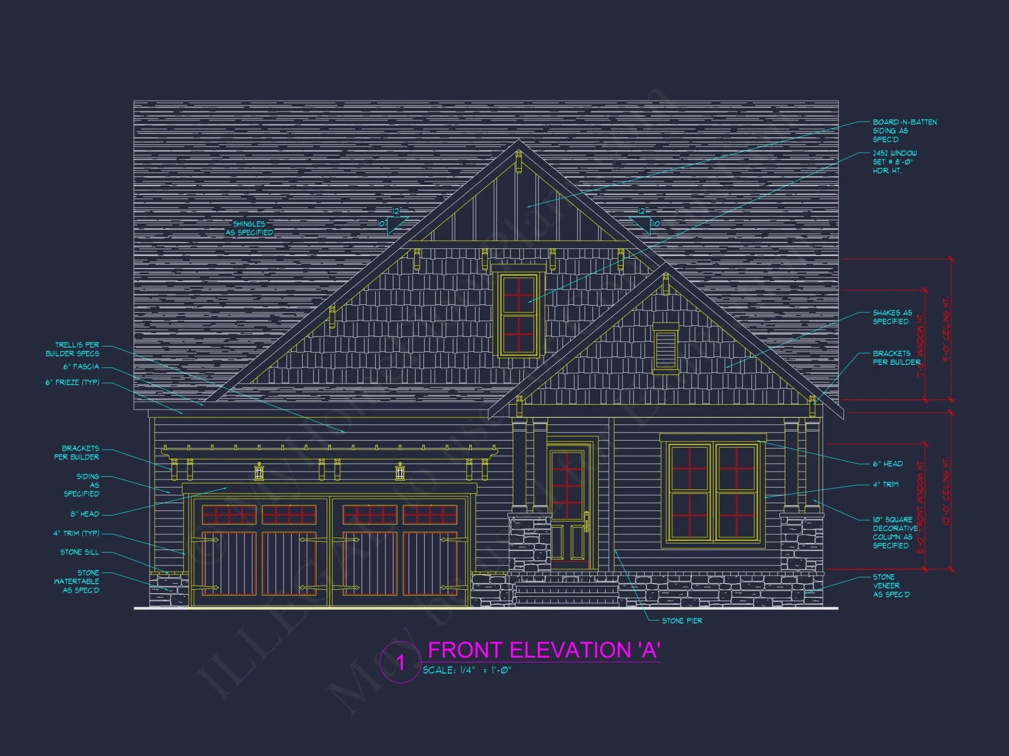 Craftsman house Plan: 2-Story Floor Plan with CAD Designs