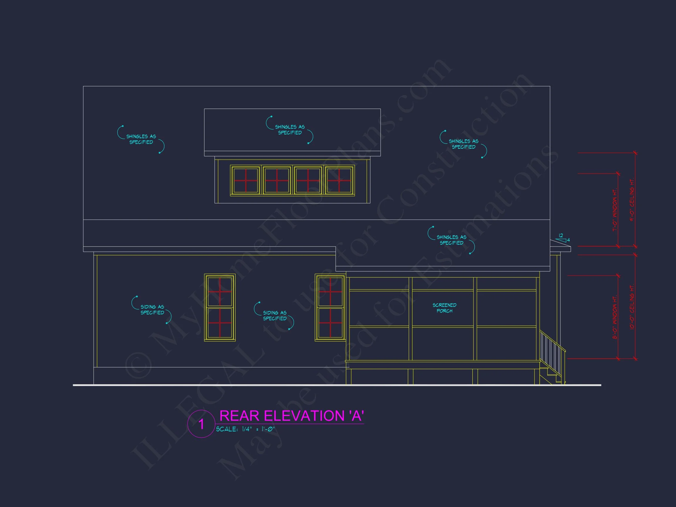 15-1208 HOUSE PLAN - Craftsman House Floor Plan with Detailed CAD Designs & Blueprint 5 Craftsman house Floor Plan with Detailed CAD Designs & Blueprint