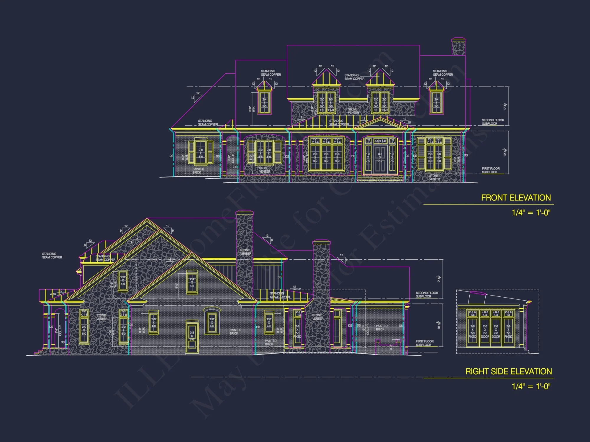 Stunning 2-Story house Floor Plan with CAD Designs & Blueprint
