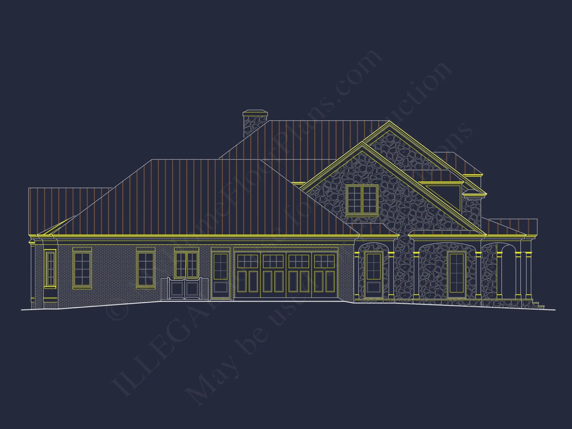 Stunning 2-Story house Floor Plan with CAD Designs & Blueprint