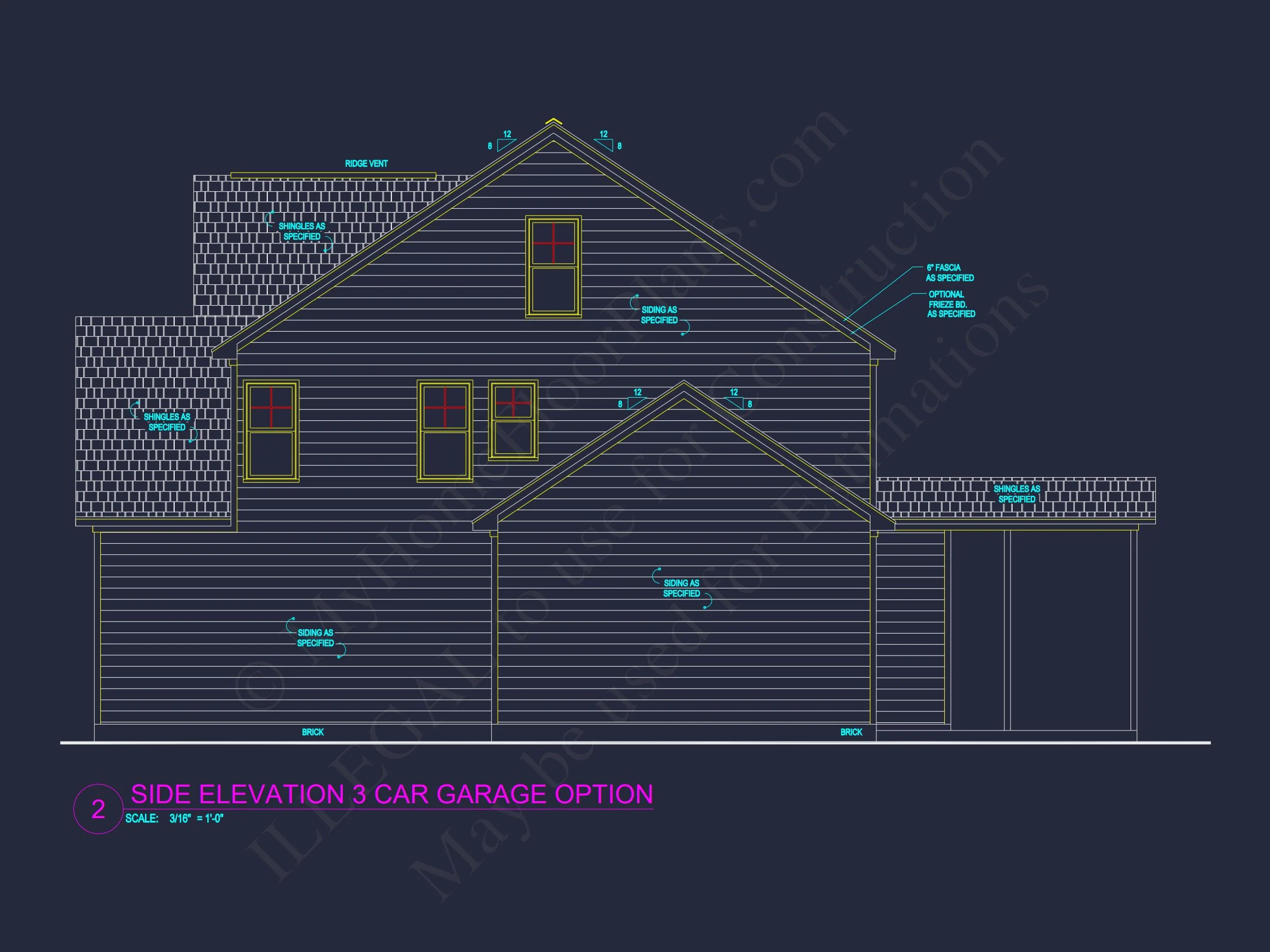 15-1171B HOUSE PLAN - Modern House Design with 4 Bed CAD Blueprint Plans 8 Modern house Design with 4 Bed CAD Blueprint Plans