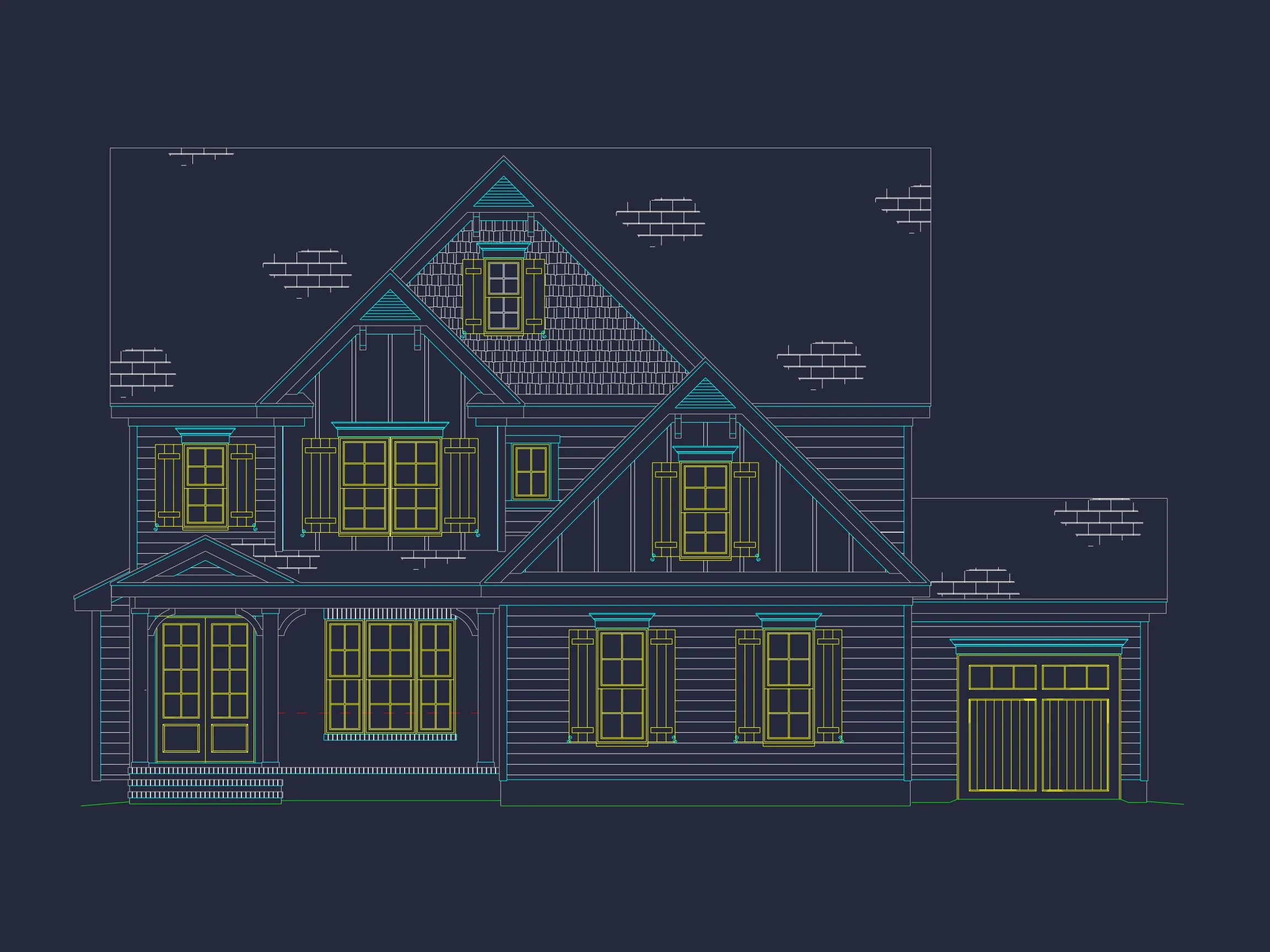 15-1119 HOUSE PLAN - Craftsman House Plan with Stunning 2-Story Design and Blueprint 4 Craftsman house Plan with Stunning 2-Story Design and Blueprint
