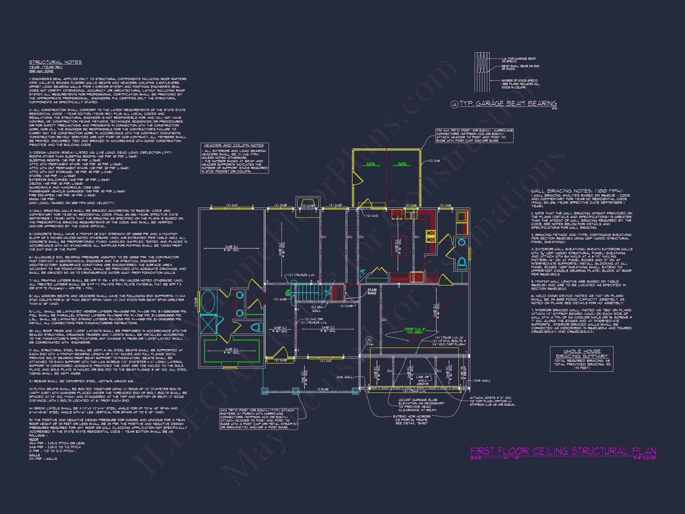 15-1083 HOUSE PLAN - Craftsman House Floor Plan with 4 Bedrooms & 2-Car Garage 10 Craftsman house Floor Plan with 4 Bedrooms & 2-Car Garage