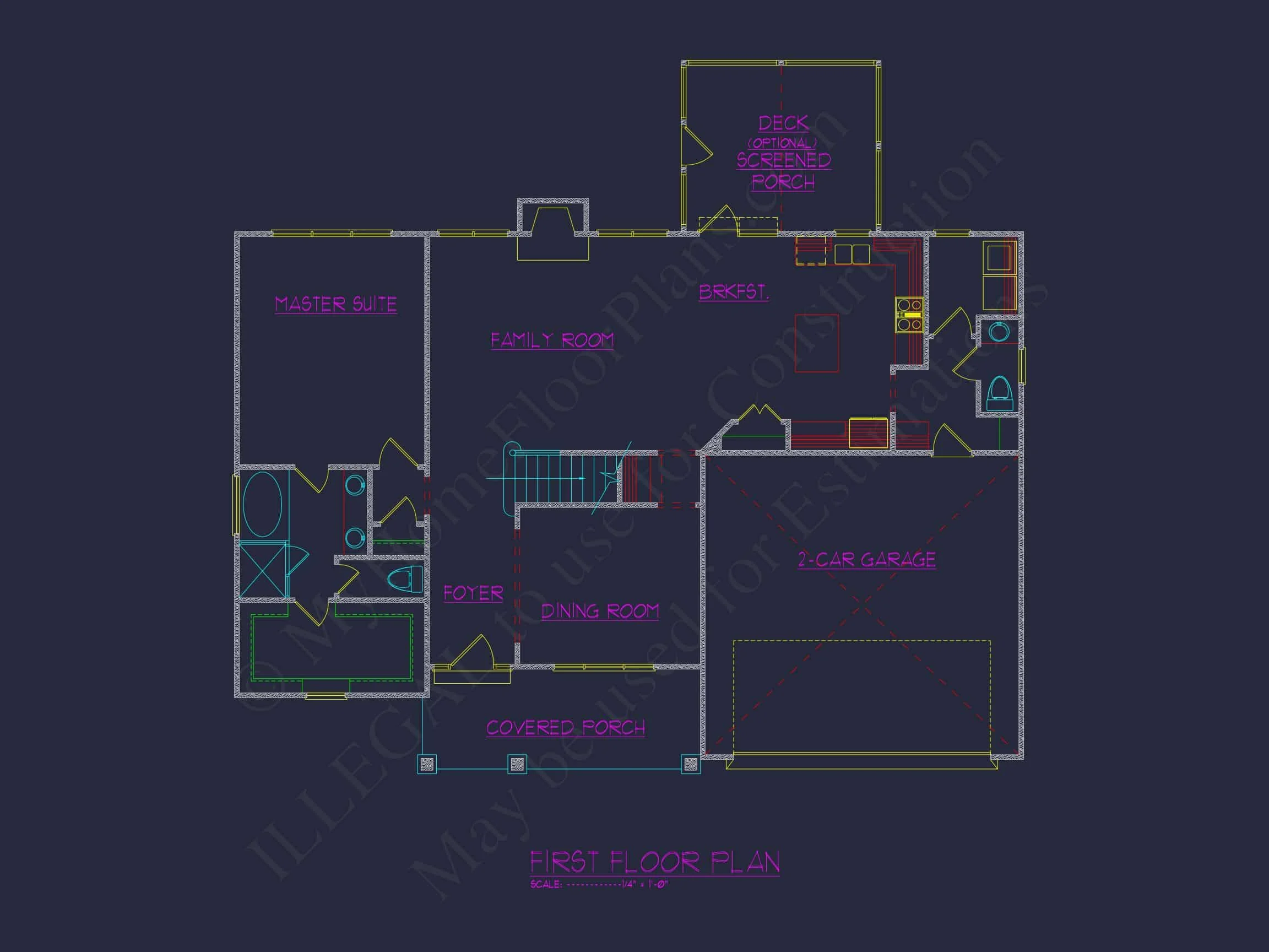 15-1083 HOUSE PLAN - Craftsman House Floor Plan with 4 Bedrooms & 2-Car Garage 5 Craftsman house Floor Plan with 4 Bedrooms & 2-Car Garage