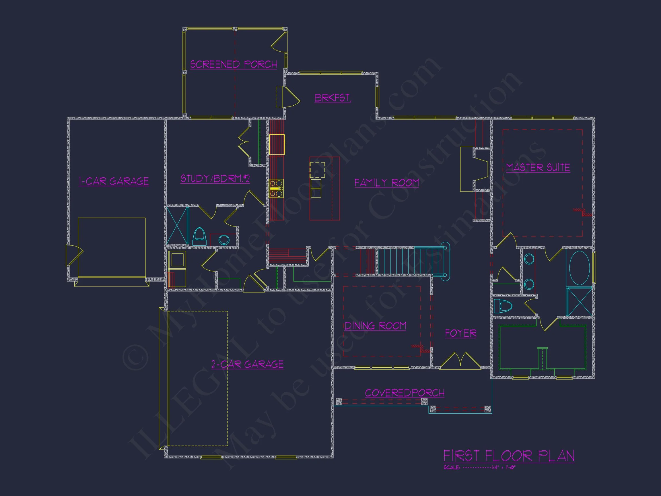 15-1061 HOUSE PLAN - Custom House Plan | Floor Plan Blueprint with CAD Designs 4 Floor Plan Blueprint with CAD Designs