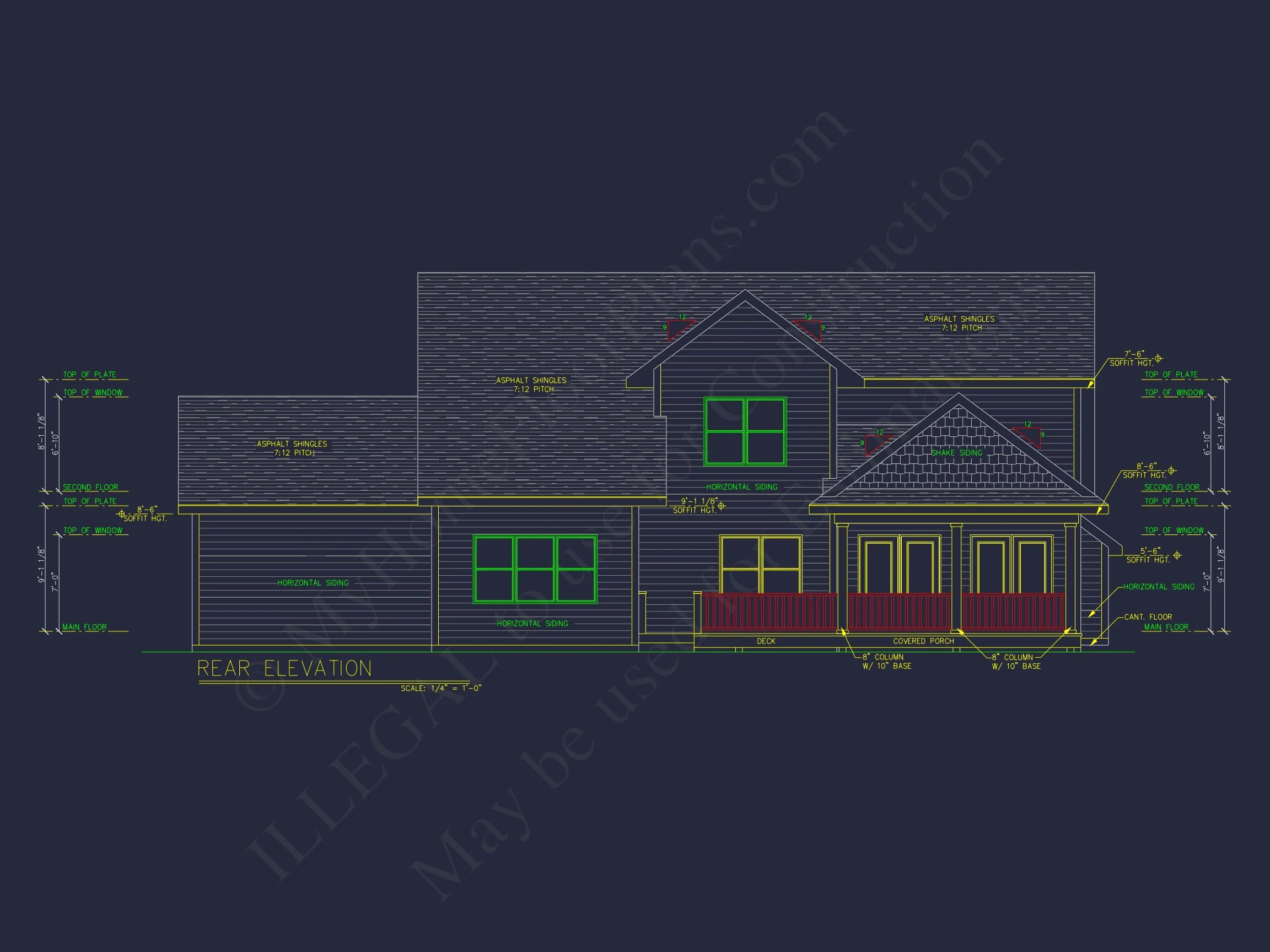 14-2170 HOUSE PLAN - House Plan: 2-Story Craftsman Floor Plan with 4 Bedrooms and CAD Designs 5 house Plan: 2-Story Craftsman Floor Plan with 4 Bedrooms and CAD Designs