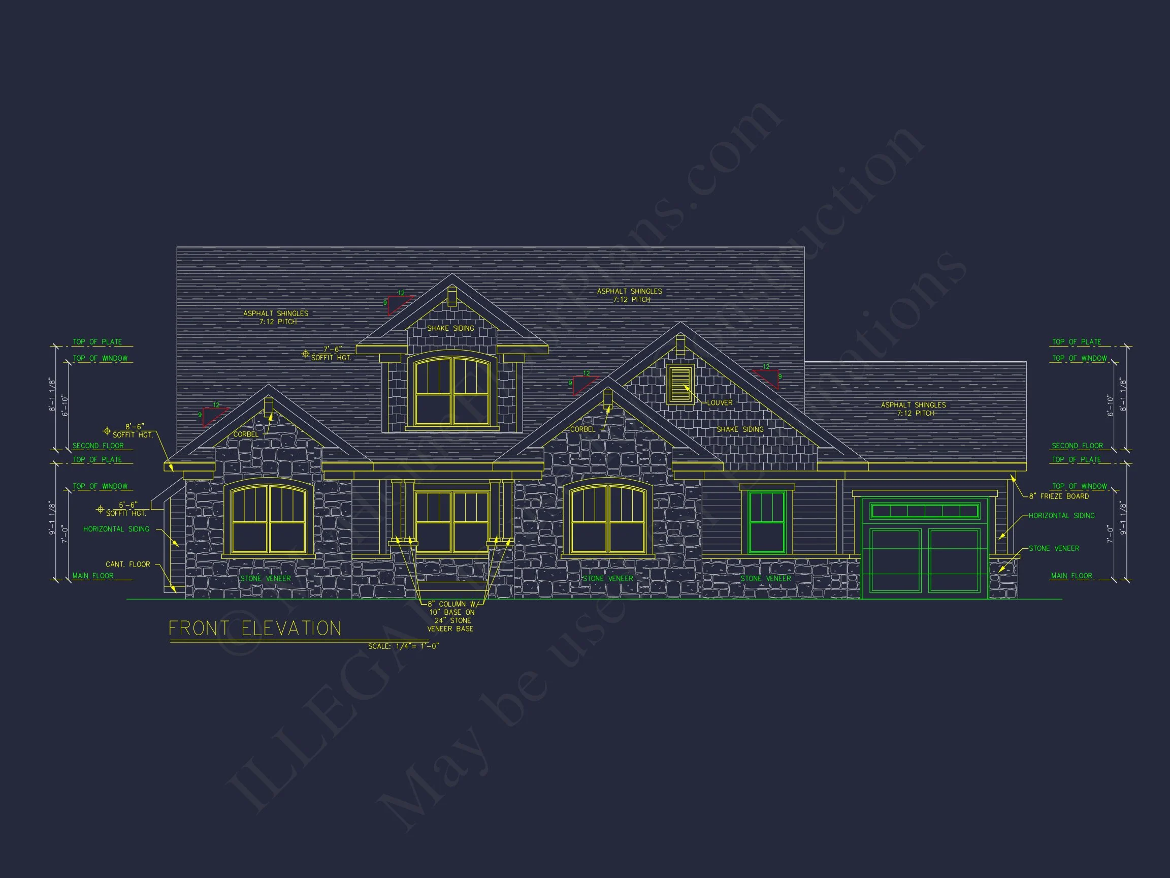 14-2170 HOUSE PLAN - House Plan: 2-Story Craftsman Floor Plan with 4 Bedrooms and CAD Designs 3 house Plan: 2-Story Craftsman Floor Plan with 4 Bedrooms and CAD Designs