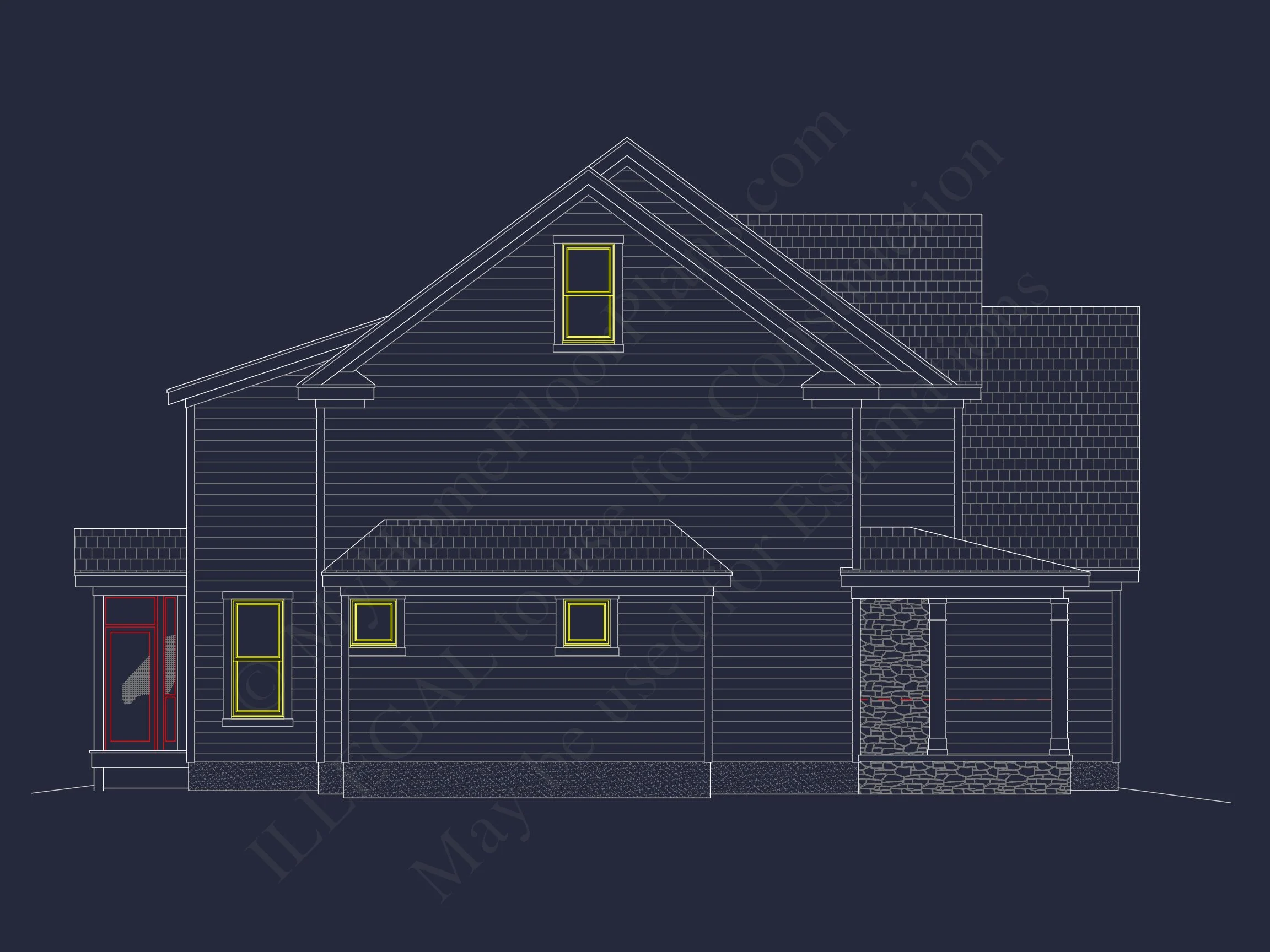 14-2160 HOUSE PLAN - Elegant House Floor Plan with CAD Blueprint Designs 5 Elegant house Floor Plan with CAD Blueprint Designs