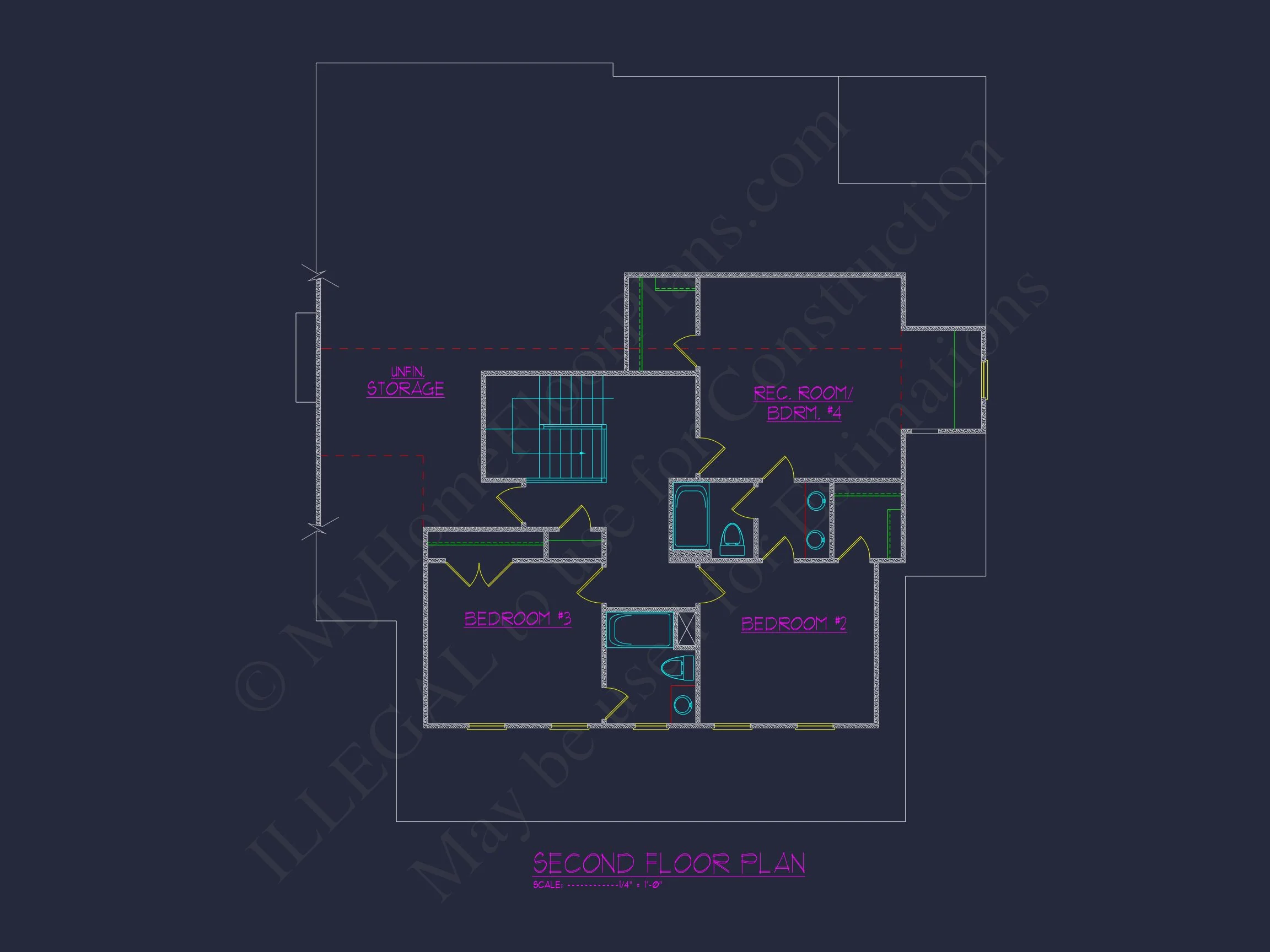 14-2093 HOUSE PLAN - Modern CAD House Design with 4 Bedrooms & Floor Plan Details 7 Modern CAD house Design with 4 Bedrooms & Floor Plan Details