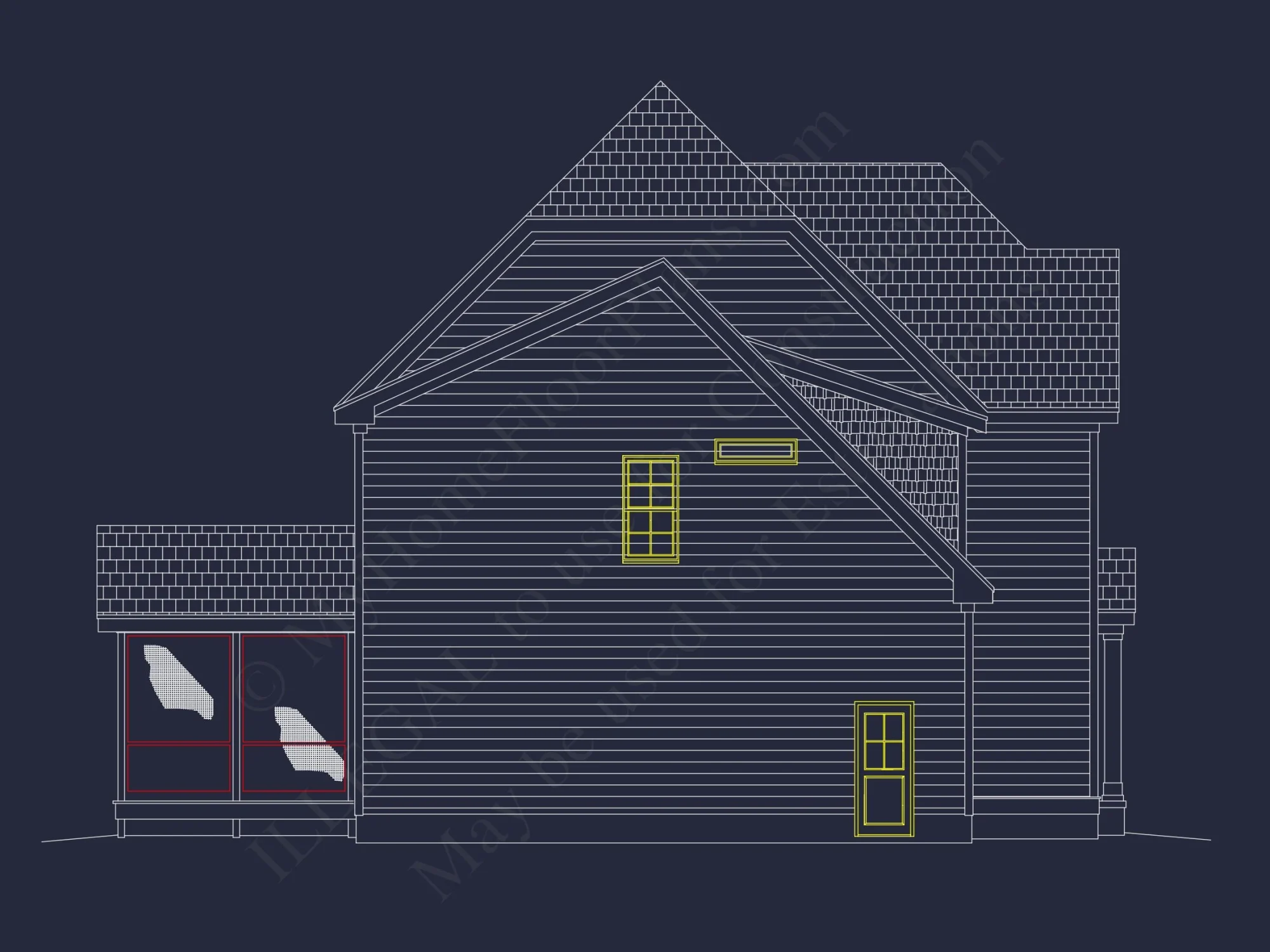 Elegant house Plan with Open Floor Plan, CAD & Blueprint Designs