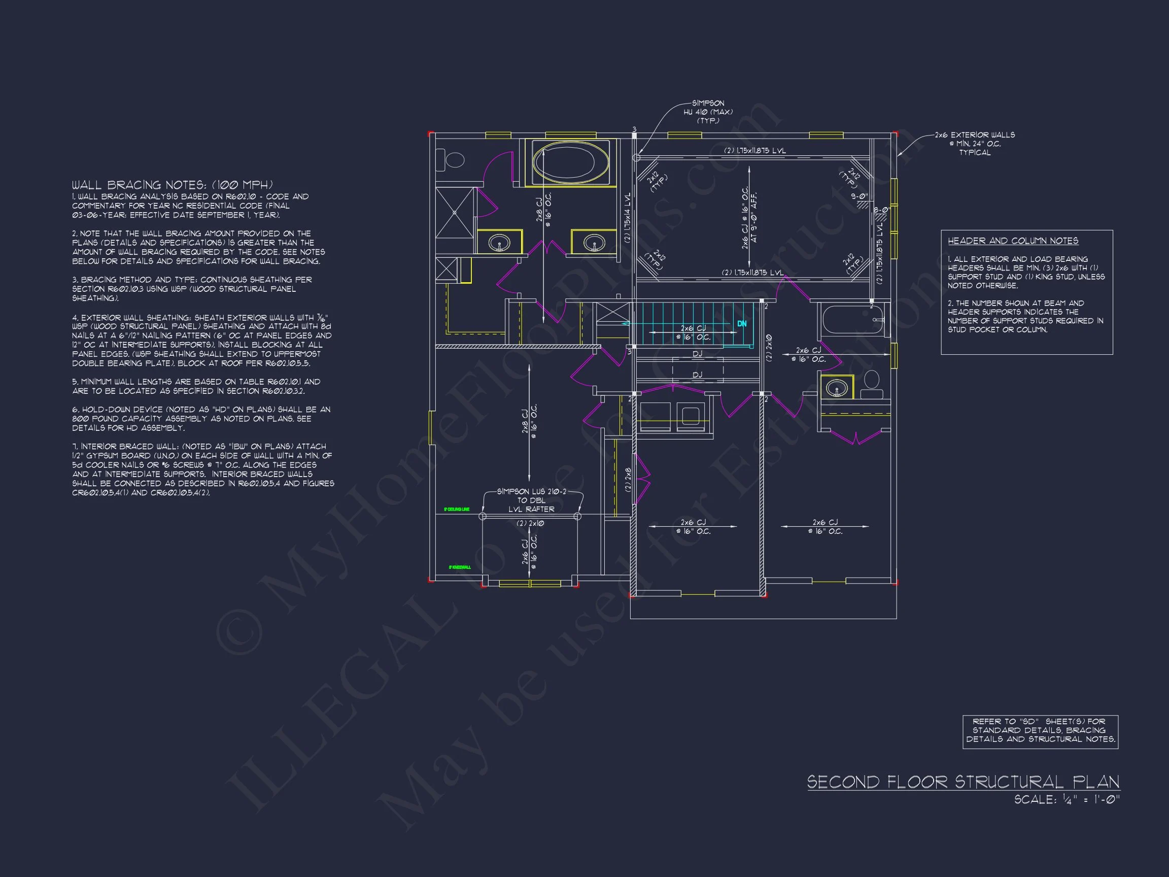 14-1996 HOUSE PLAN - Modern Suburban House Plan - CAD Blueprint for a 2-Story Design 10 Modern Suburban house Plan - CAD Blueprint for a 2-Story Design