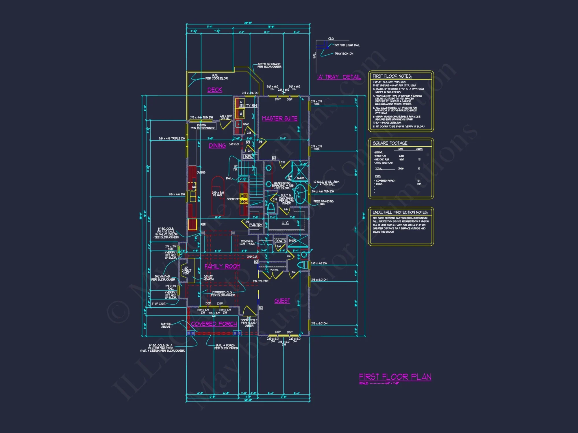 house Floor Plan Design: 2-Story Craftsman Blueprint with CAD