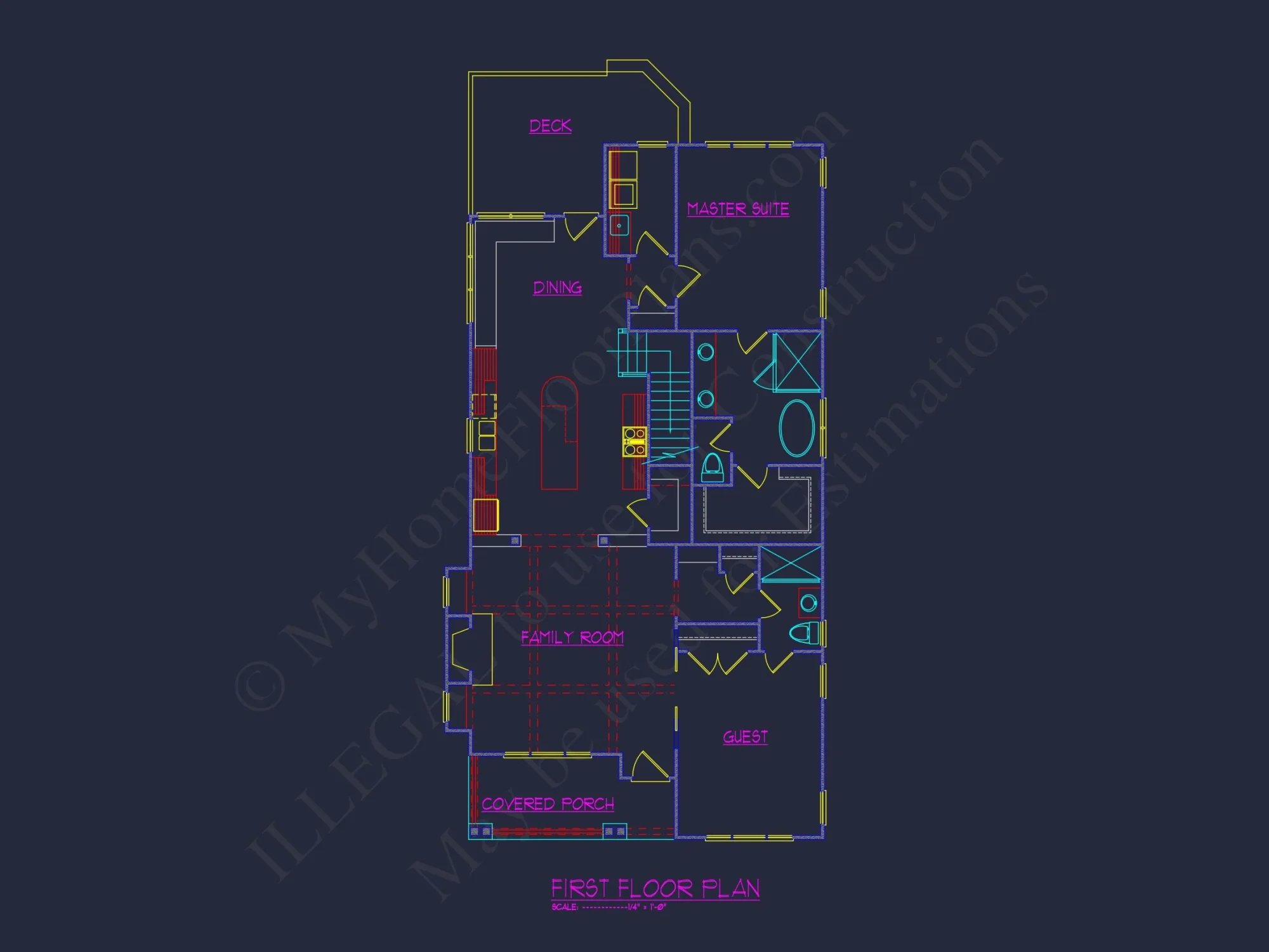 house Floor Plan Design: 2-Story Craftsman Blueprint with CAD