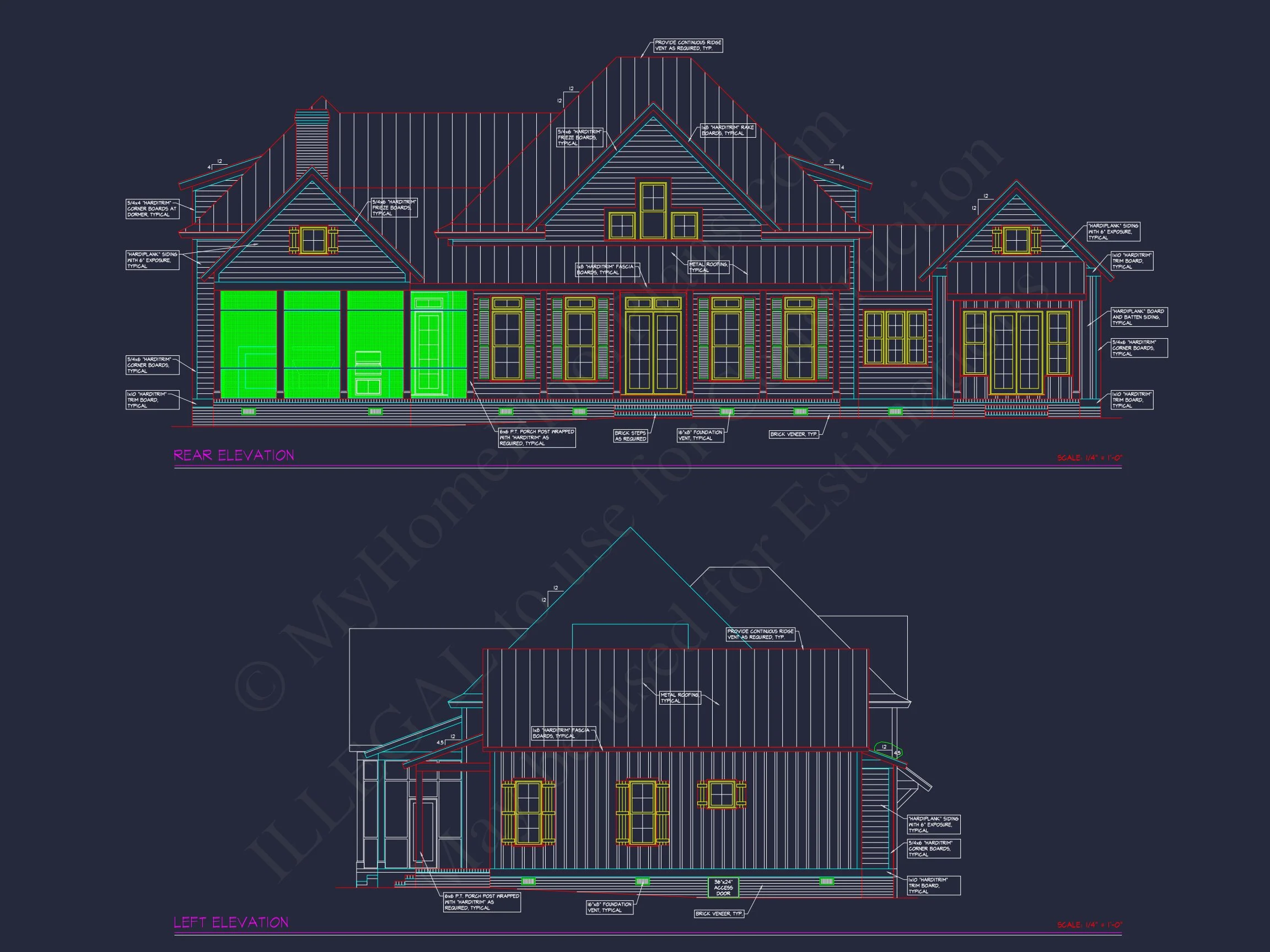 14-1880 HOUSE PLAN - Modern Craftsman House Blueprint with Spacious Floor Plans 4 Modern Craftsman house Blueprint with Spacious Floor Plans
