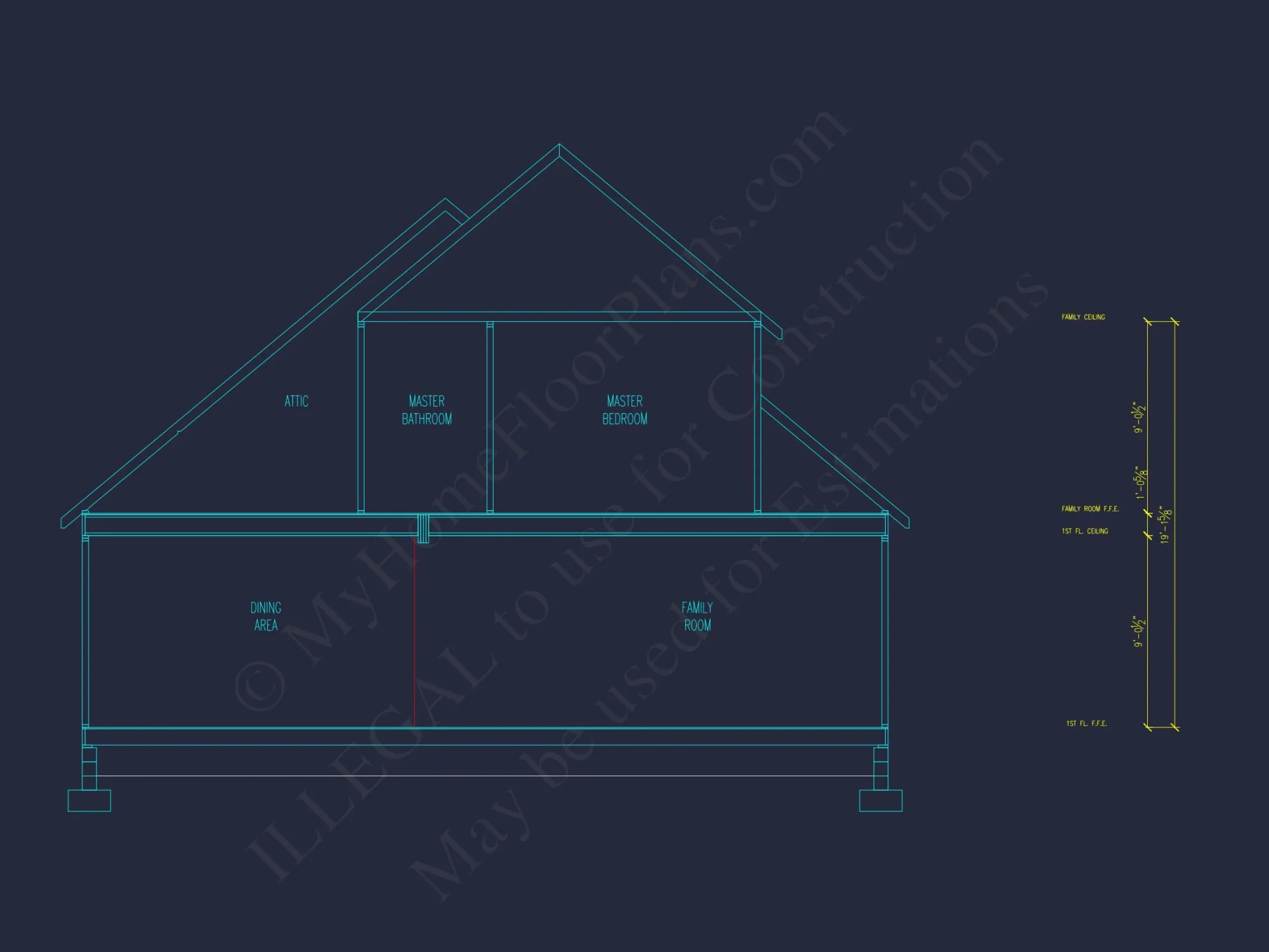 Traditional house Plan with CAD Blueprint & Custom Floor Designs