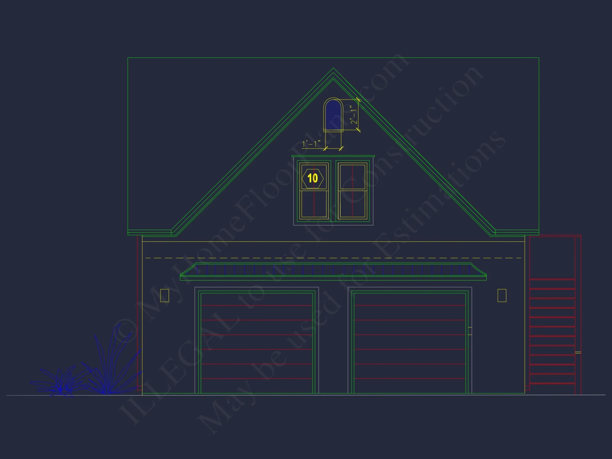 Traditional house Plan with CAD Blueprint & Custom Floor Designs