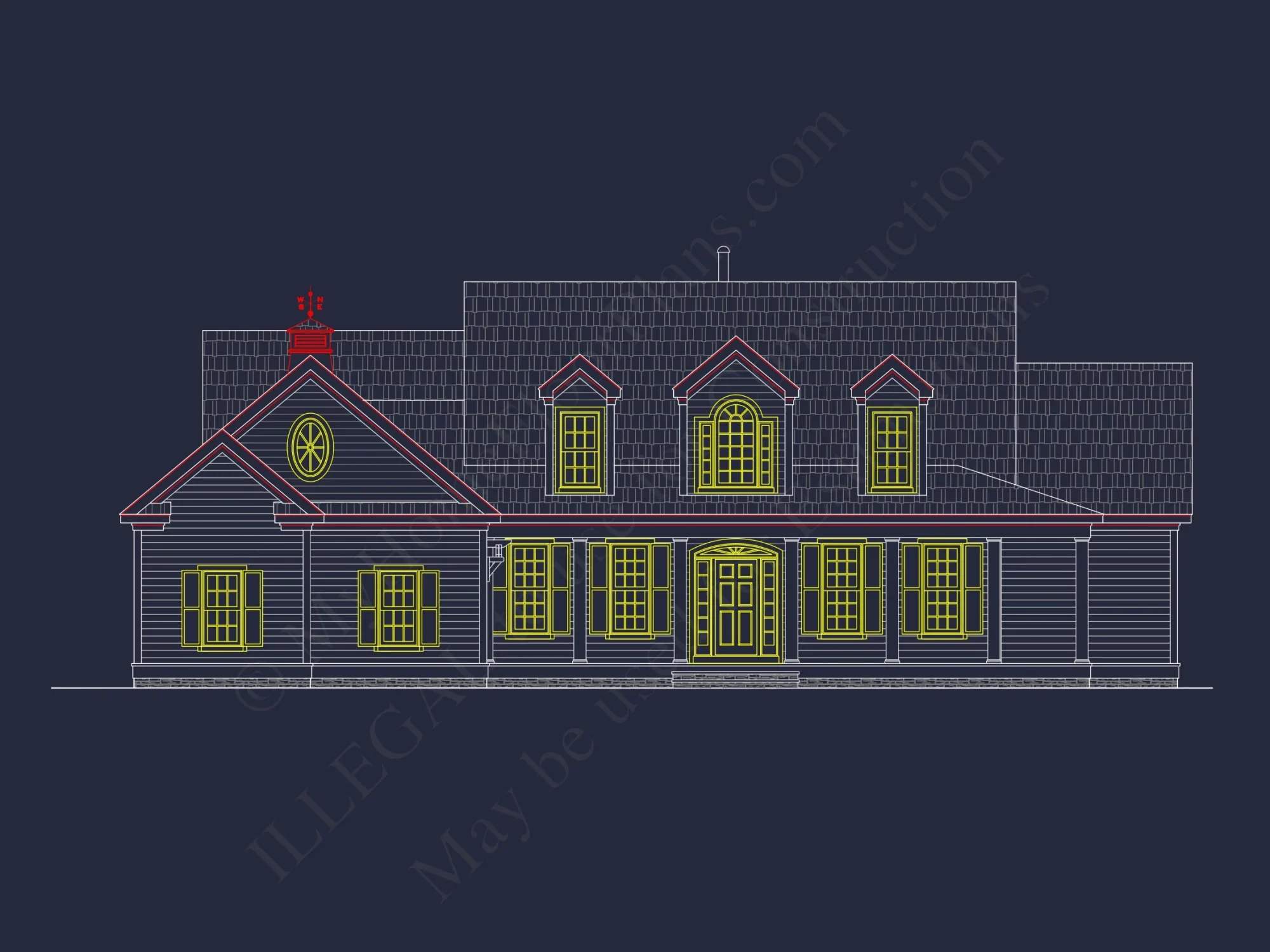 Beautiful house Plan Featuring Classic Architecture & CAD Designs