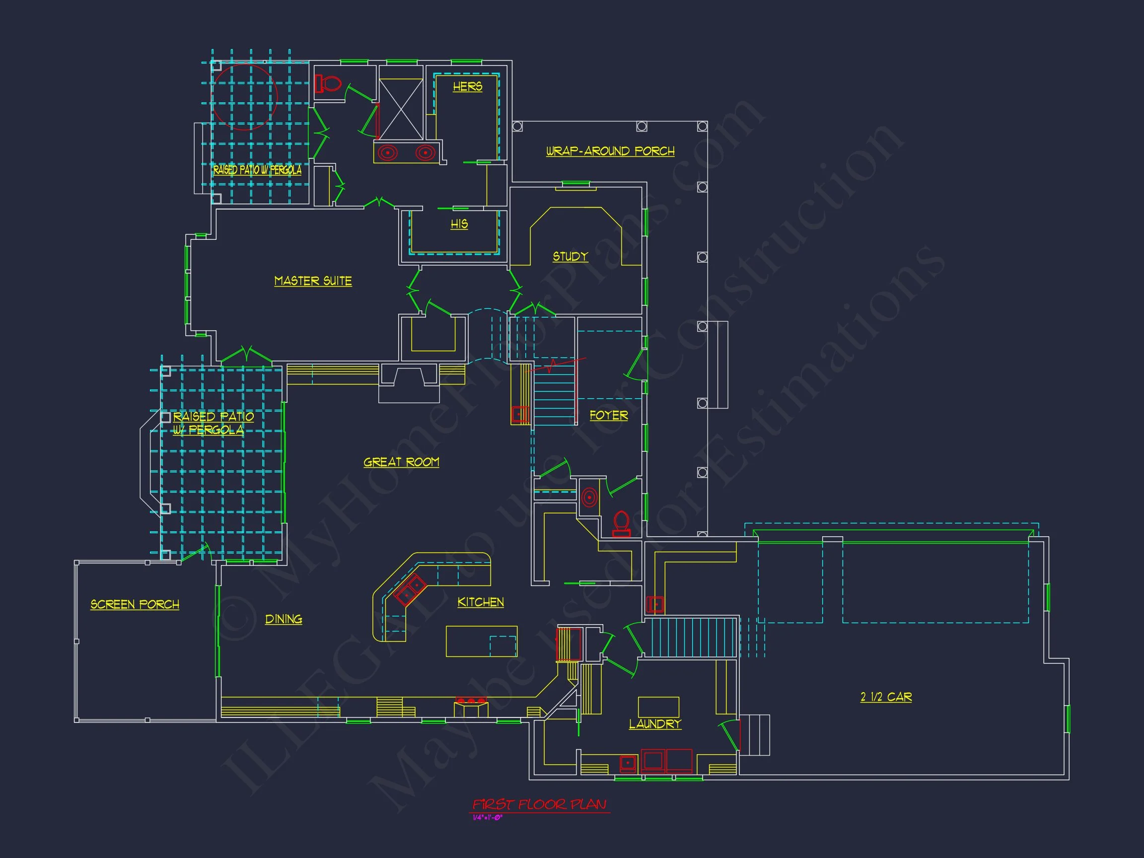 14-1723 HOUSE PLAN - Elegant House Plan with CAD Blueprints | Spacious 3-Bedroom Design 7 Spacious 3-Bedroom Design