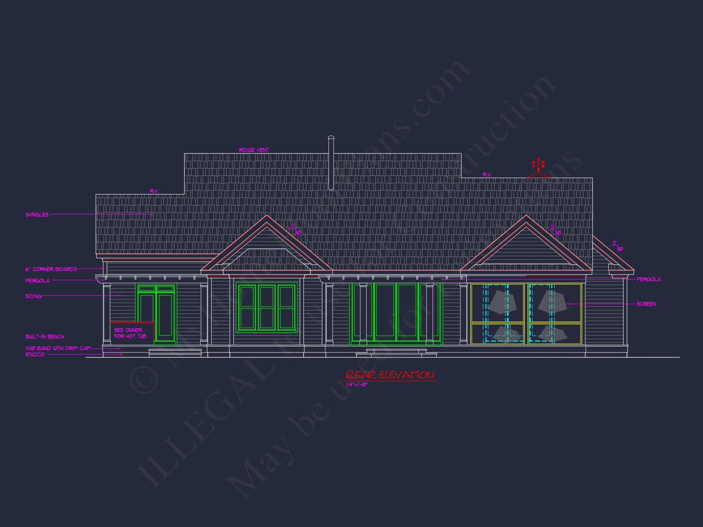 14-1723 HOUSE PLAN - Elegant House Plan with CAD Blueprints | Spacious 3-Bedroom Design 5 Spacious 3-Bedroom Design