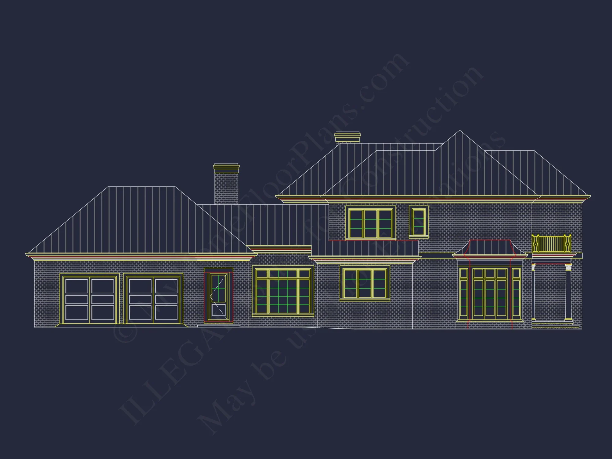 Stunning house Plan Design with Architectural CAD Blueprint