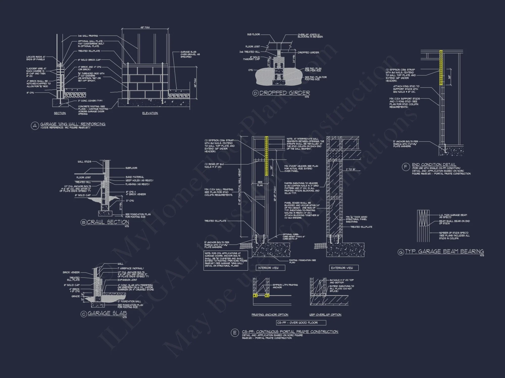 Craftsman and Traditional house Floor Plan with CAD Designs