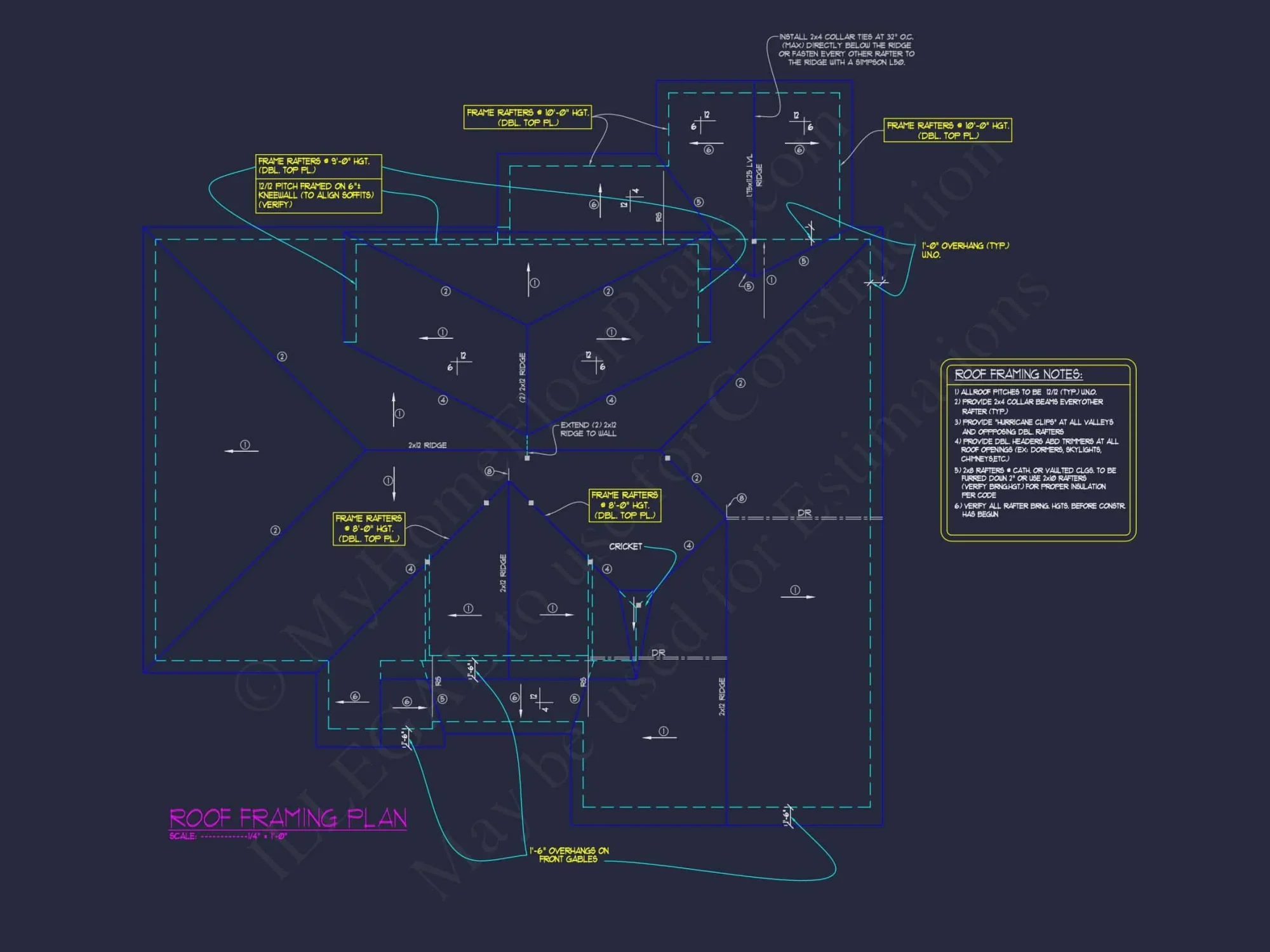 Craftsman and Traditional house Floor Plan with CAD Designs