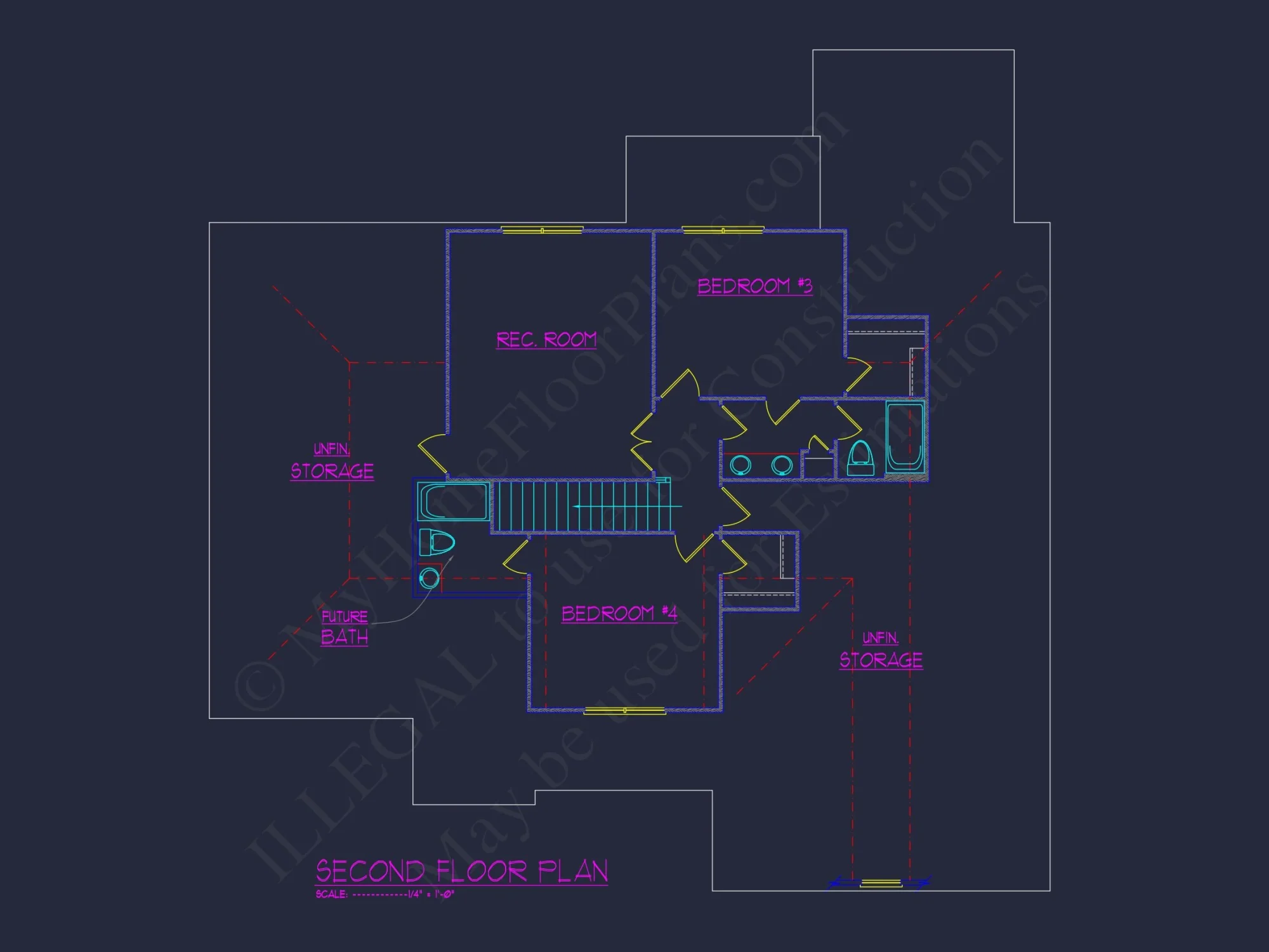 Craftsman and Traditional house Floor Plan with CAD Designs