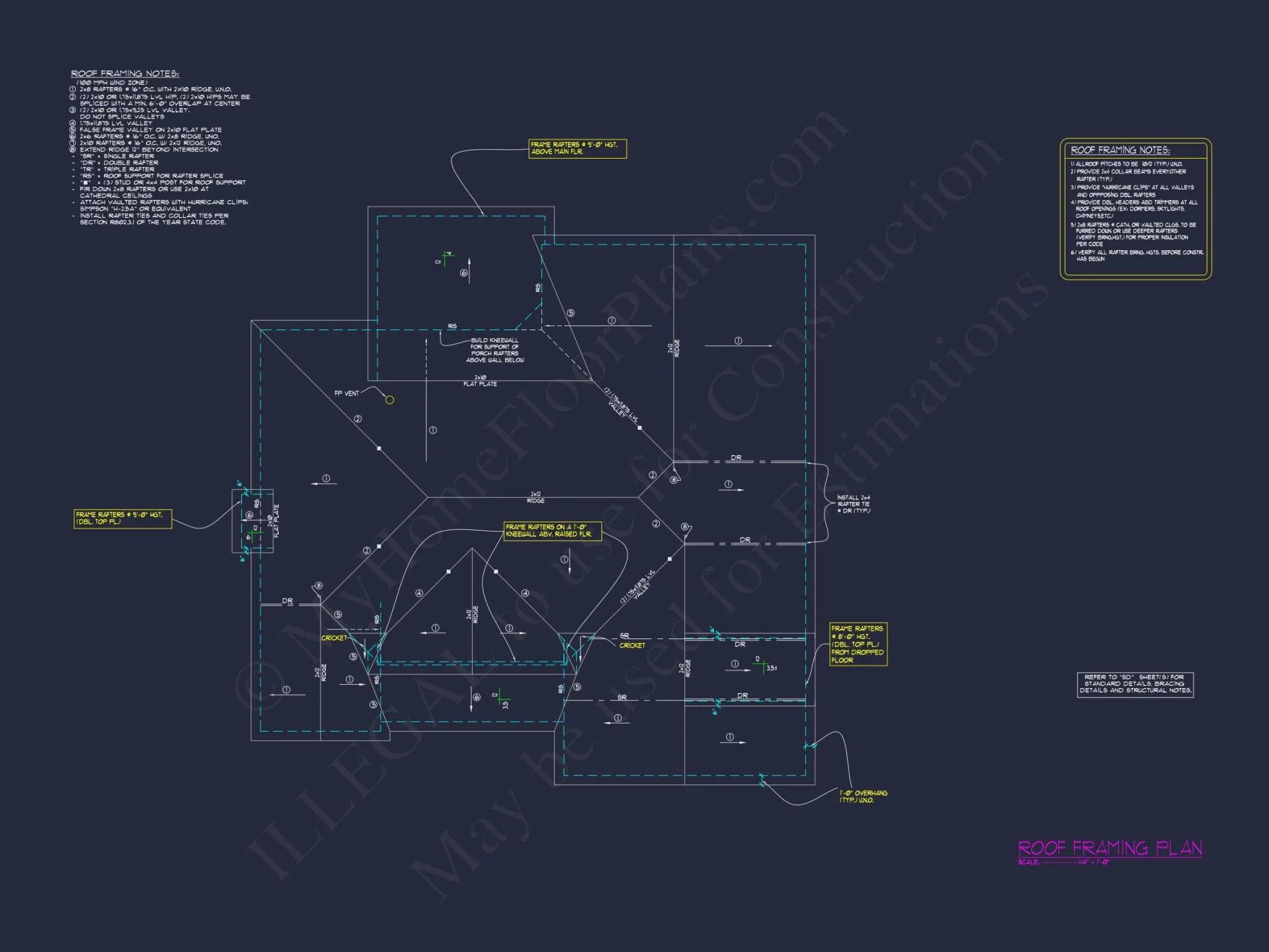 Modern Suburban house Blueprint: 4-Bedroom Floor Plan Designs