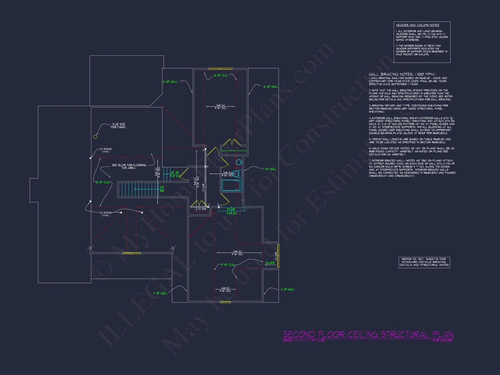 Modern Suburban house Blueprint: 4-Bedroom Floor Plan Designs