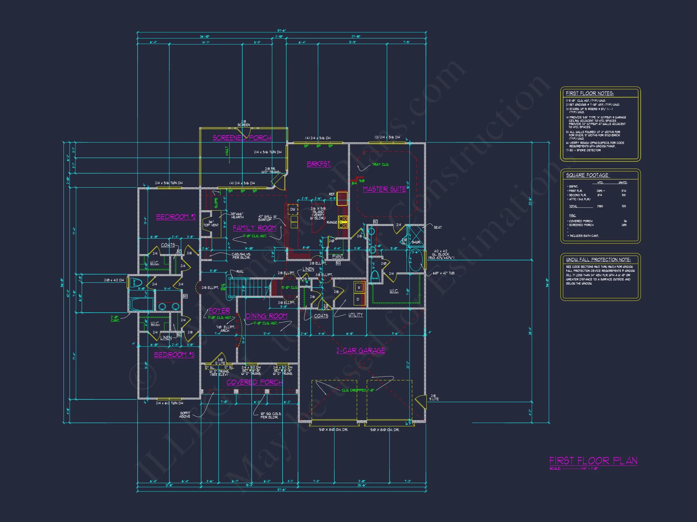 14-1548 HOUSE PLAN - Modern Suburban House Blueprint: 4-Bedroom Floor Plan Designs 33 Modern Suburban house Blueprint: 4-Bedroom Floor Plan Designs