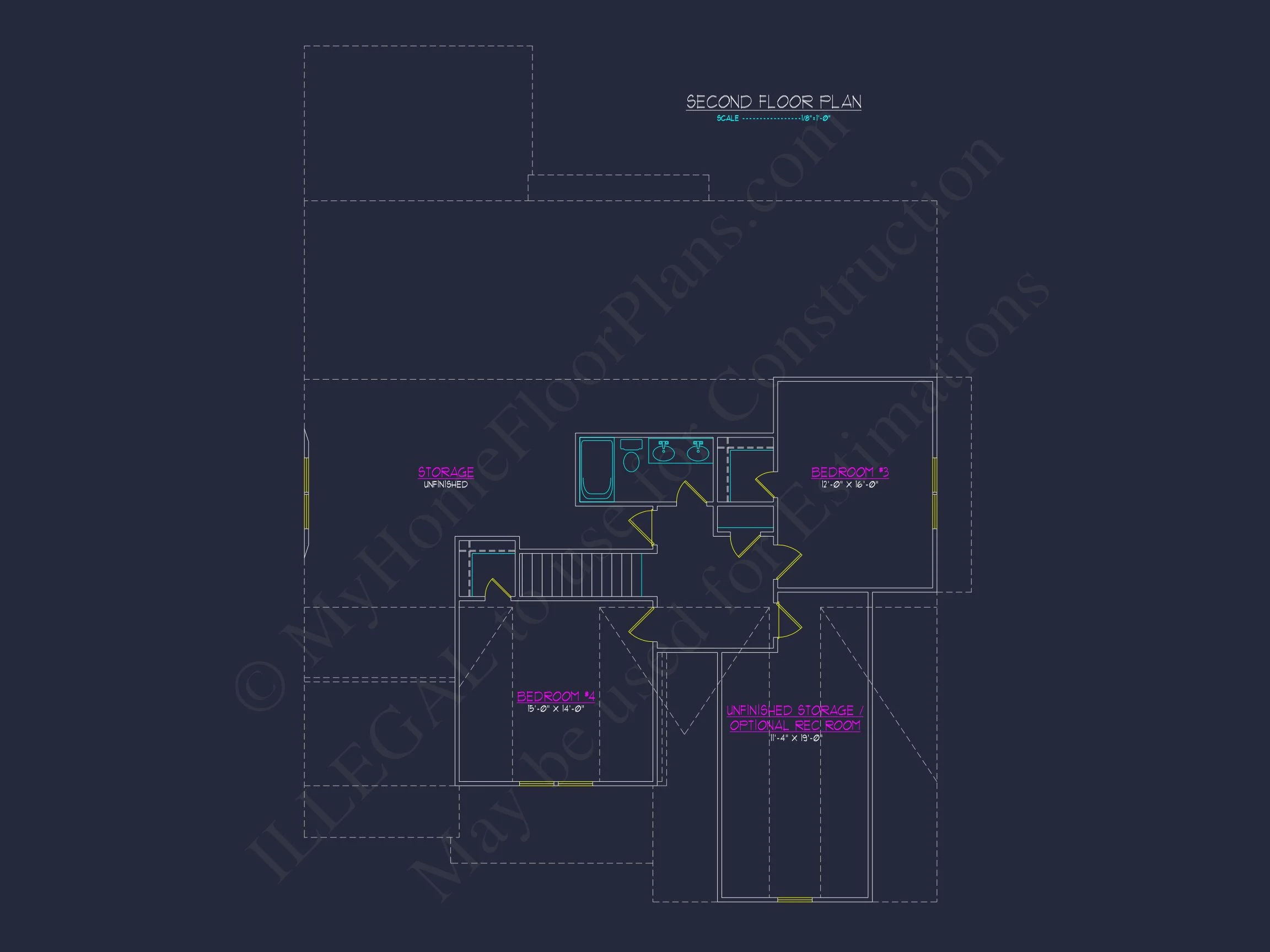 14-1439 HOUSE PLAN - Charming 1.5 Story House Plan with Detailed CAD Blueprint Designs 7 Charming 1.5 Story house Plan with Detailed CAD Blueprint Designs