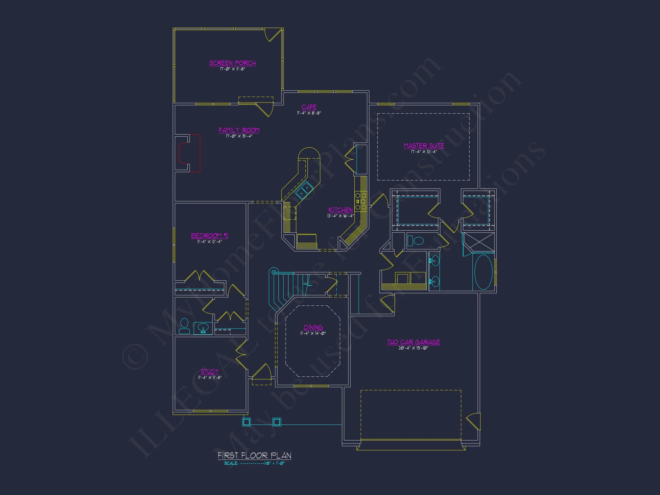 14-1439 HOUSE PLAN - Charming 1.5 Story House Plan with Detailed CAD Blueprint Designs 5 Charming 1.5 Story house Plan with Detailed CAD Blueprint Designs