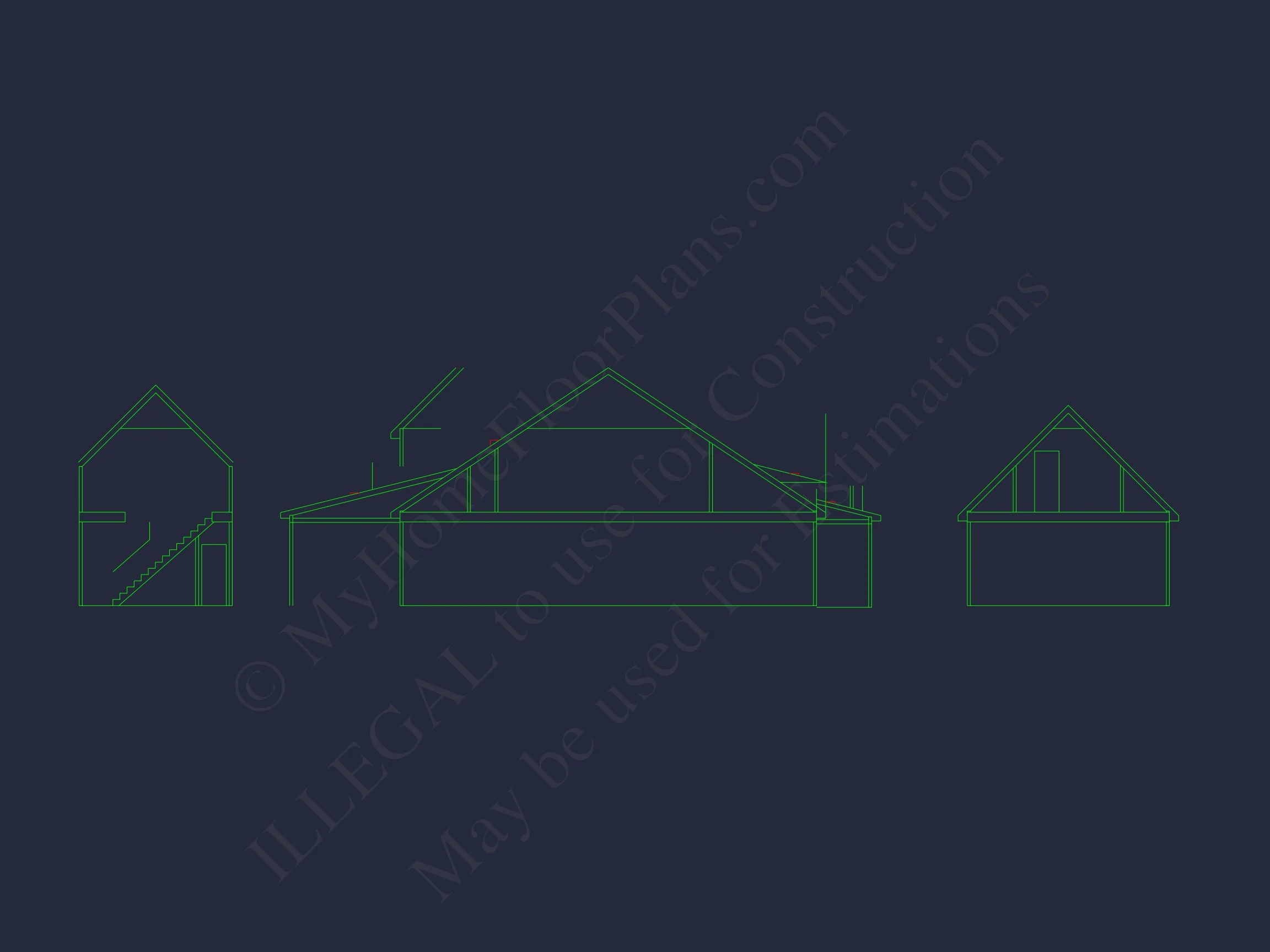 14-1439 HOUSE PLAN - Charming 1.5 Story House Plan with Detailed CAD Blueprint Designs 4 Charming 1.5 Story house Plan with Detailed CAD Blueprint Designs